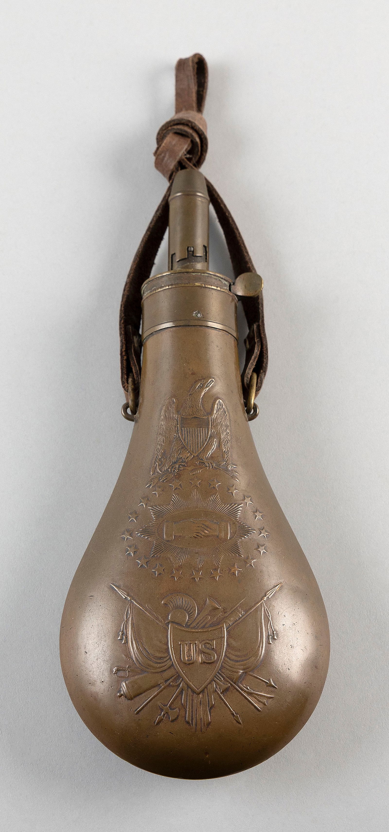 BATTY "PEACE" FLASK 19th Century Length 10". (1 of 1)