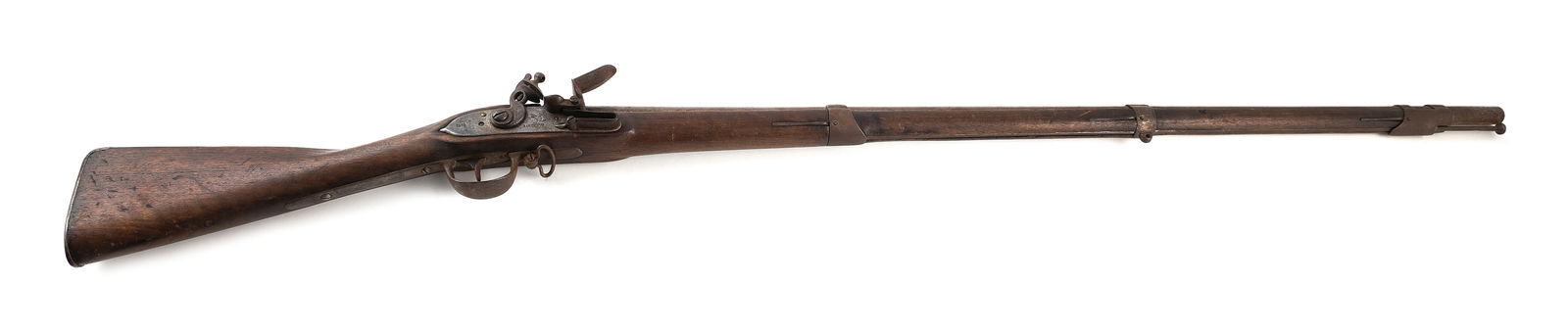 BARTLETT MODEL 1808 FLINTLOCK CONTRACT MUSKET 19th Century Length of barrel 43". Total length 58". (1 of 1)