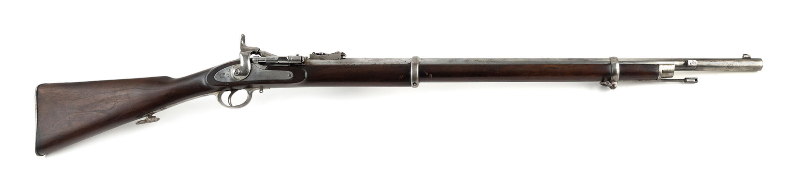 BRITISH TOWER-MARKED SNIDER RIFLE 19th Century Length of barrel 30". Total length 49".: BRITISH TOWER-MARKED SNIDER RIFLE19th Century.58 cal. Two barrel bands. It is the bidder's responsibility to have full knowledge of their own local laws and regulations on firearms, and furthermore if