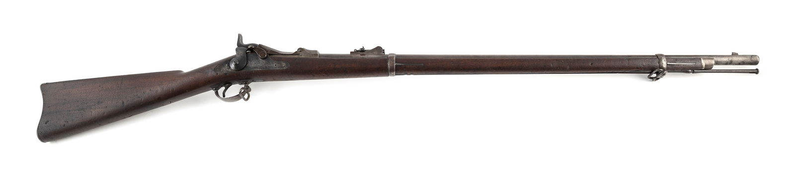 U.S. SPRINGFIELD MODEL 1873 TRAPDOOR RIFLE 19th Century Length of barrel 32". Total length 52". (1 of 2)