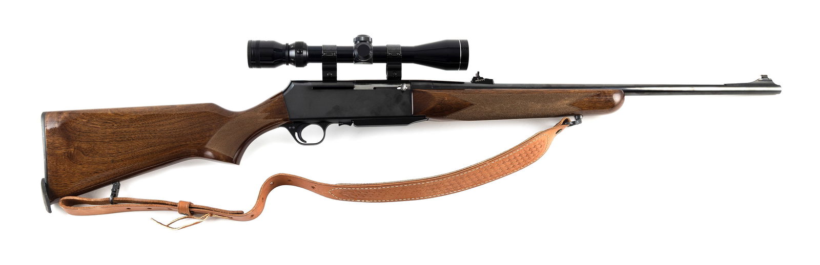 * BROWNING BAR SEMI-AUTOMATIC RIFLE 20th Century Length of barrel 23". Total length 43". (1 of 1)