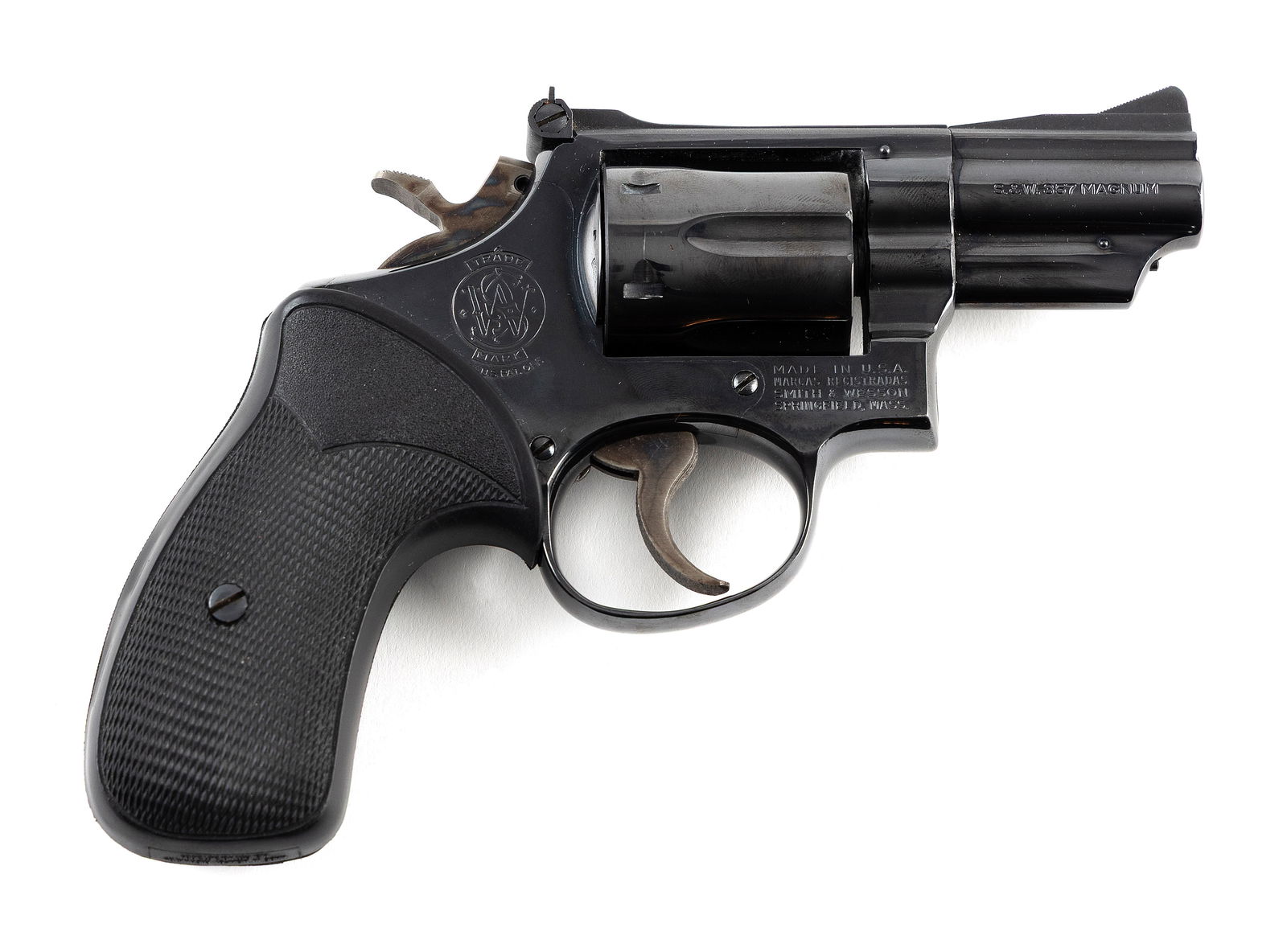 * SMITH & WESSON MODEL 19-3 REVOLVER 20th Century Length of barrel 2.5". Total length 7".: * SMITH & WESSON MODEL 19-3 REVOLVER20th Century.357 Magnum, Serial #63952. Rubber grips.* This gun will only be delivered to holders of a Federal Firearms Dealer's License. Please be aware of license
