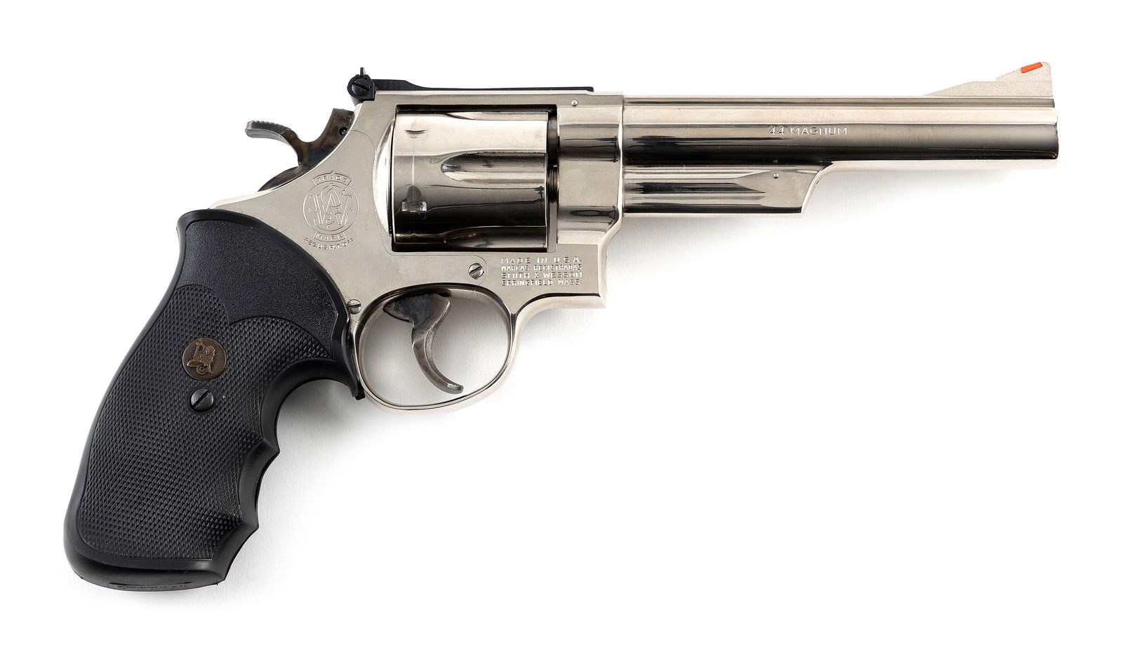 * SMITH & WESSON MODEL 29-2 REVOLVER 20th Century Length of barrel 6". Total length 10".: * SMITH & WESSON MODEL 29-2 REVOLVER20th Century.44 Magnum, Serial #725874. Nickel finish.* This gun will only be delivered to holders of a Federal Firearms Dealer's License. Please be aware of licens
