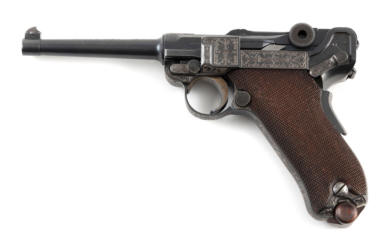 * GERMAN DWM SEMI-AUTOMATIC LUGER WWI Era Length of barrel 4.75". Total length 9". (1 of 1)