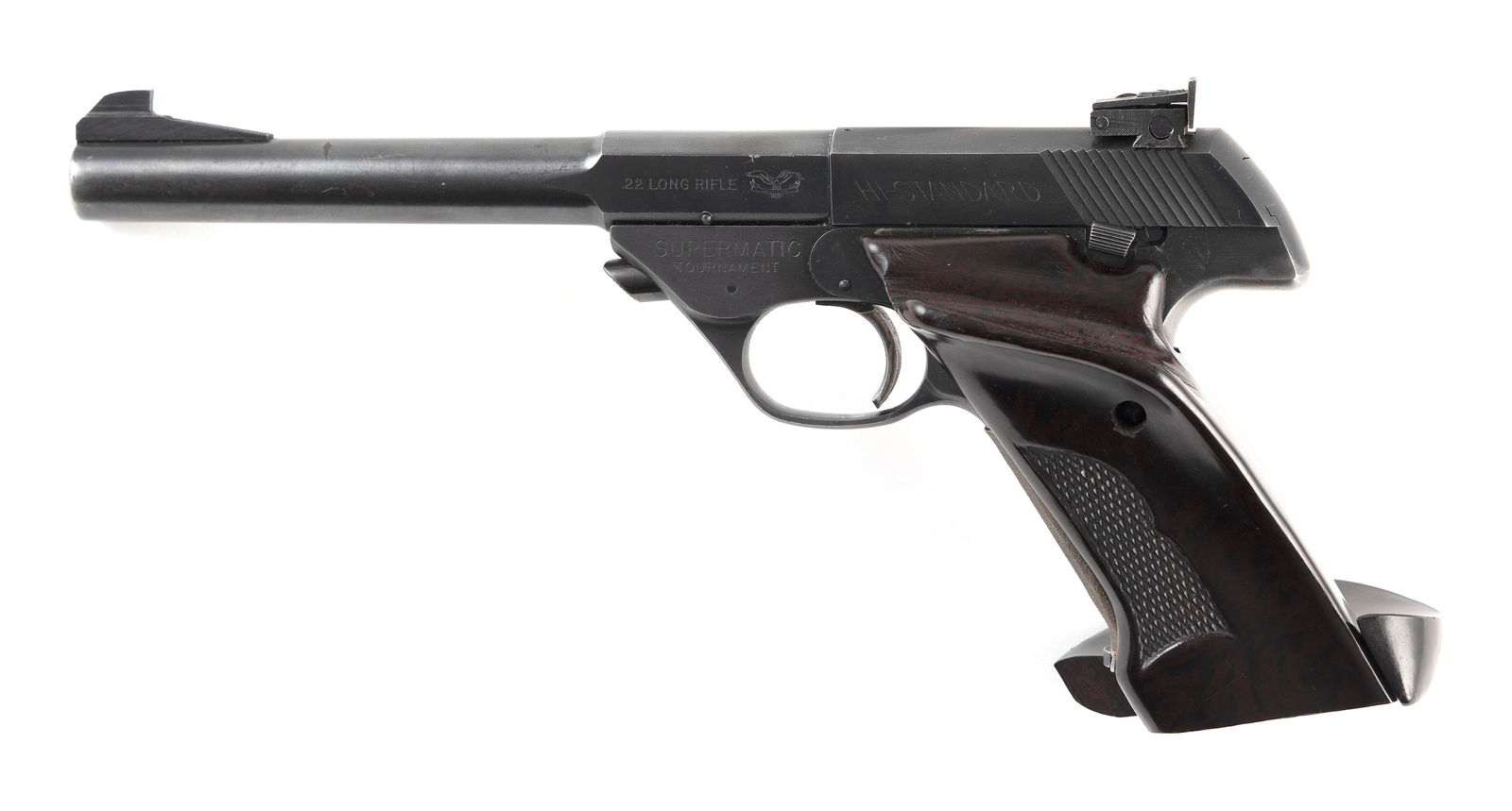 * HI-STANDARD SUPERMATIC MODEL 103 SEMI-AUTOMATIC PISTOL 20th Century Length of barrel 7". Total (1 of 1)