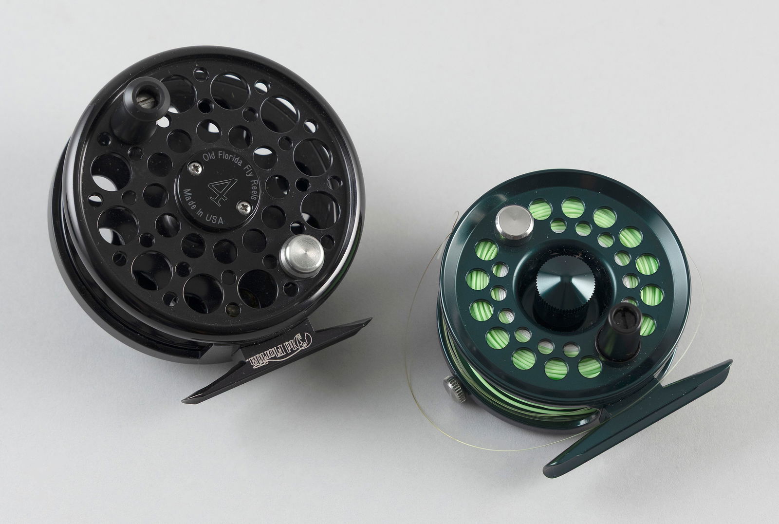 TWO FLY REELS 20th Century Diameters 3" and 3.5".: TWO FLY REELS20th CenturyA Tibor Spring Creek model and a Old Florida no.4. Includes original boxes.Diameters 3" and 3.5".