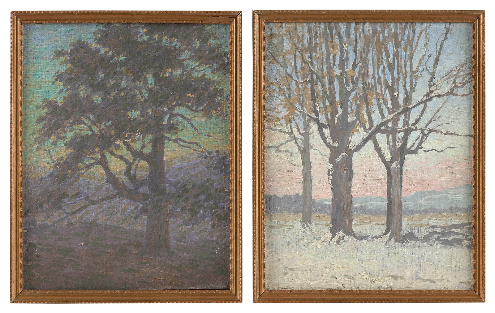 AMELIA BROWNE SPRAGUE (Ohio/New York/Kansas, 1870-1951), Two landscapes with trees, one titled (1 of 1)
