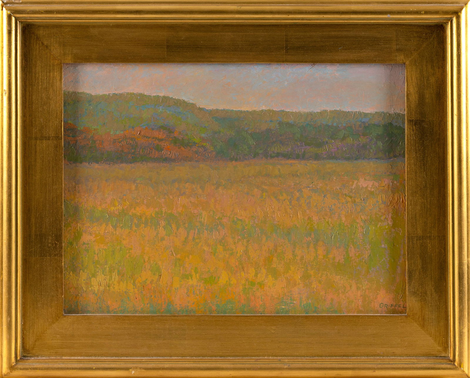 LOIS GRIFFEL (Massachusetts/New York, 1947-), "Fall Meadows"., Oil on board, 12" x 16". Framed 17" x (1 of 2)