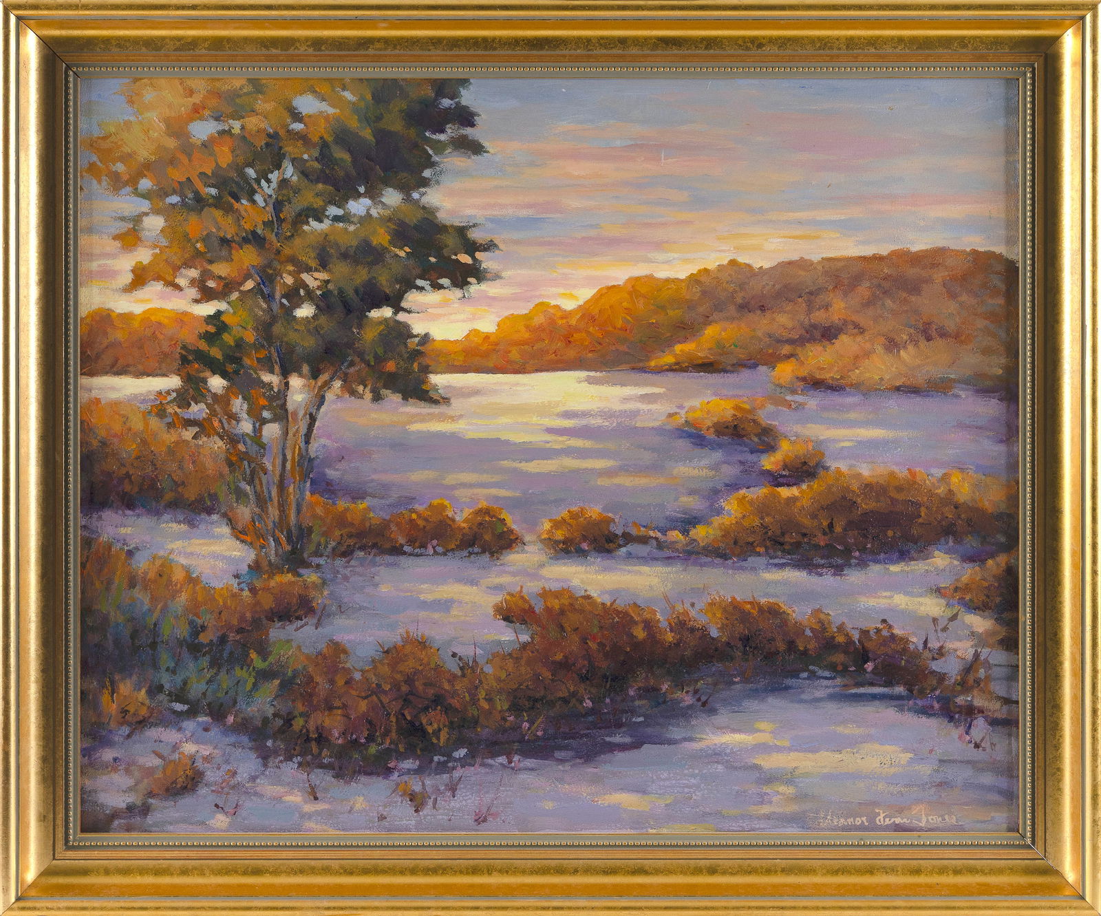 ELEANOR FERRI JONES (Massachusetts, 1930-2008), "When Day is Done"., Oil on masonite, 24" x 30". (1 of 1)