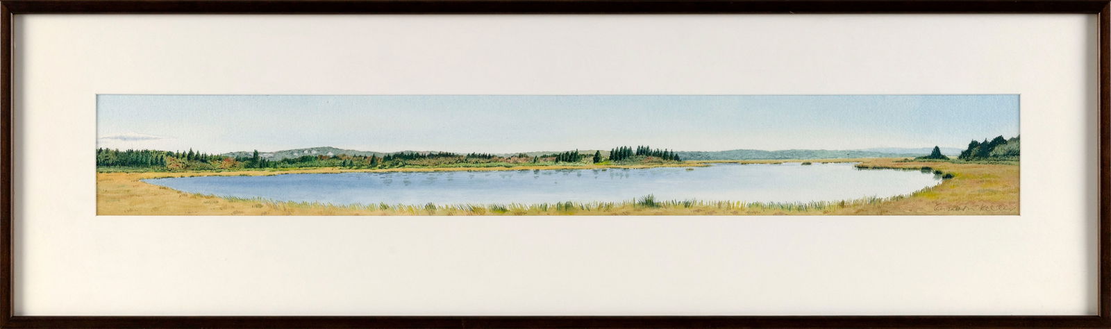 ELIZABETH KELLER (Massachusetts/Hawaii, Contemporary), "From Black Beach Road"., Watercolor on (1 of 2)