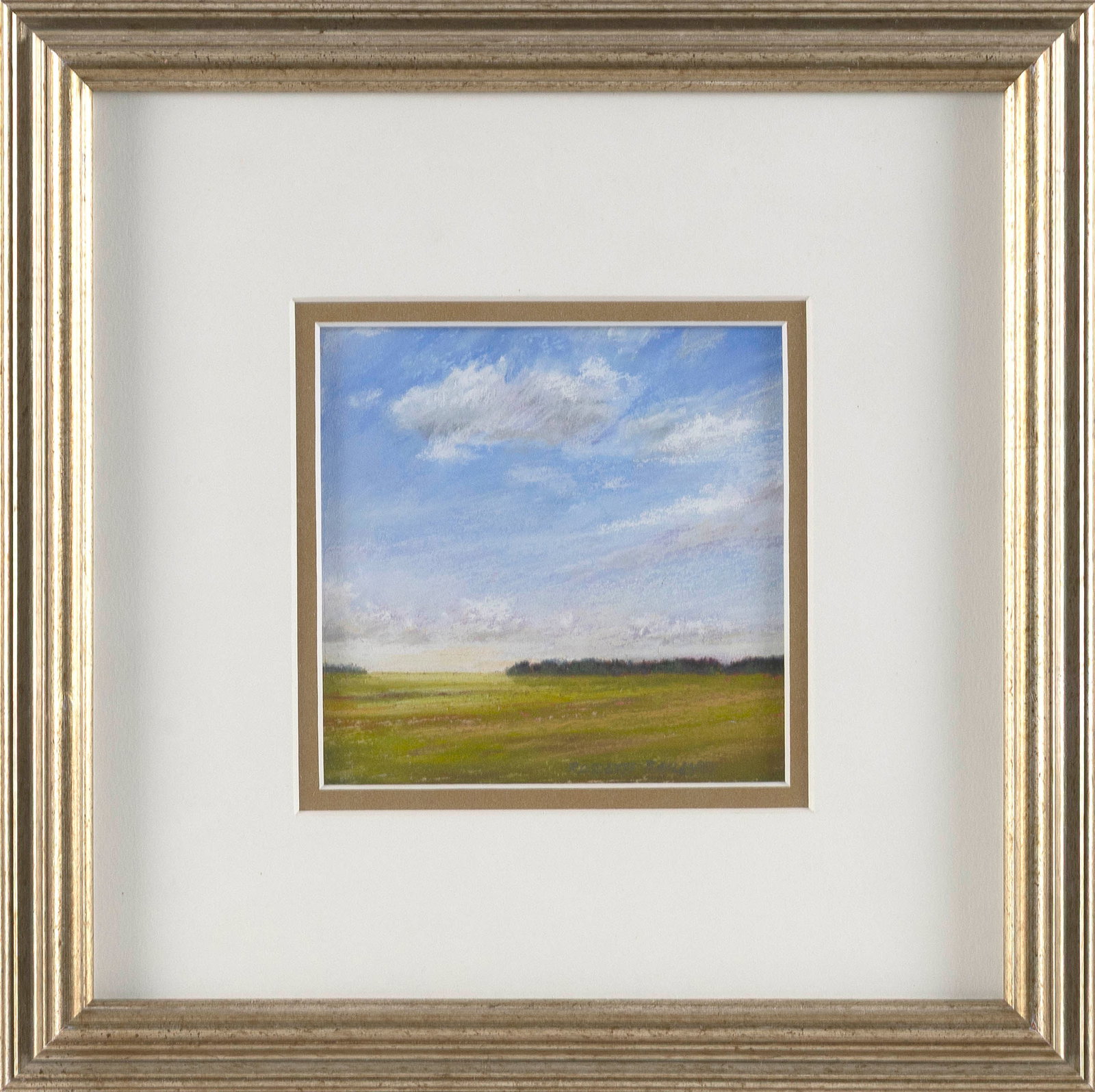 DONNA ROSSETTI-BAILEY (Massachusetts, Contemporary), "Summer Sky"., Pastel, 4.75" x 4.75". Framed (1 of 1)