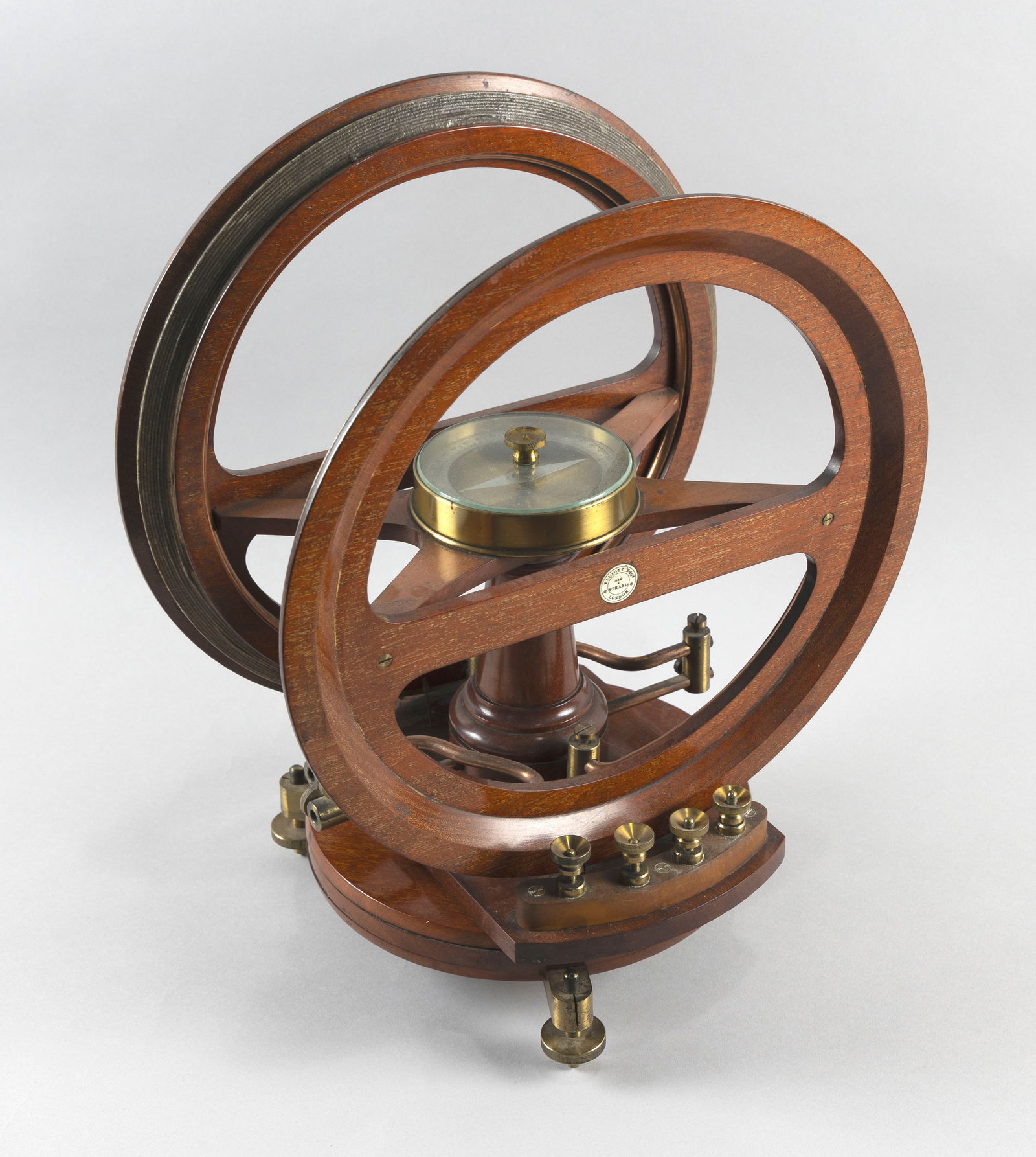 ELLIOTT BROS. HELMHOLTZ-TYPE TANGENT GALVANOMETER London, Late 19th Century Height 16.5". Width (1 of 5)