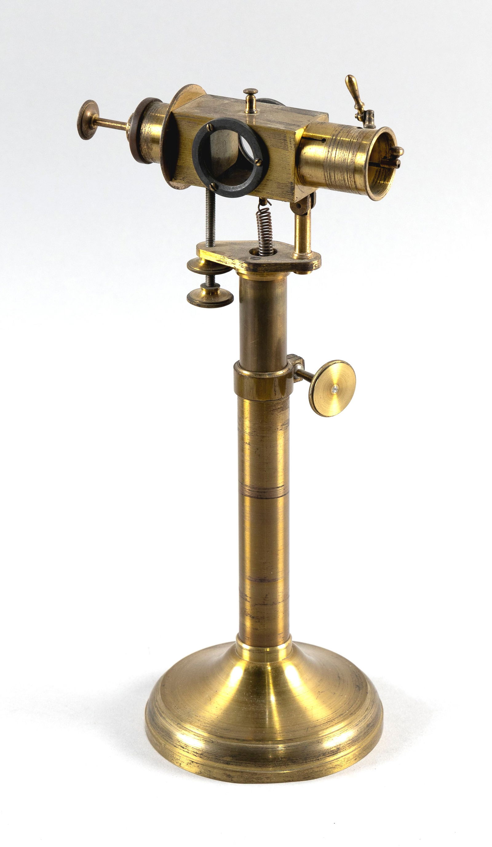 GOLD FOIL ELECTROSCOPE Late 19th/Early 20th Century Max height approx. 12". Base diameter 4". (1 of 3)