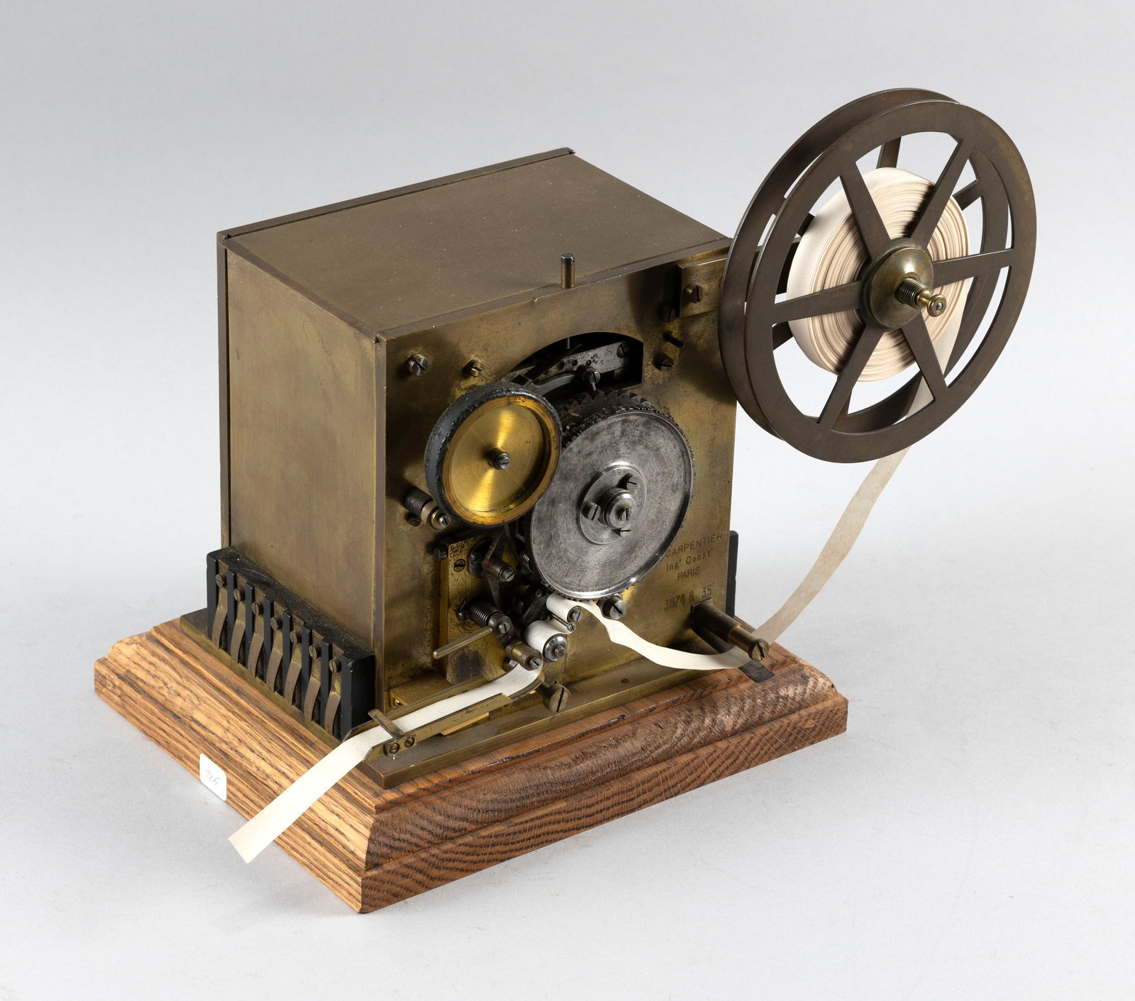 EMILE BAUDOT PRINTING TELEGRAPH BY J. CARPENTIER Paris, Mid- to Late 19th Century Height 10.5". (1 of 5)