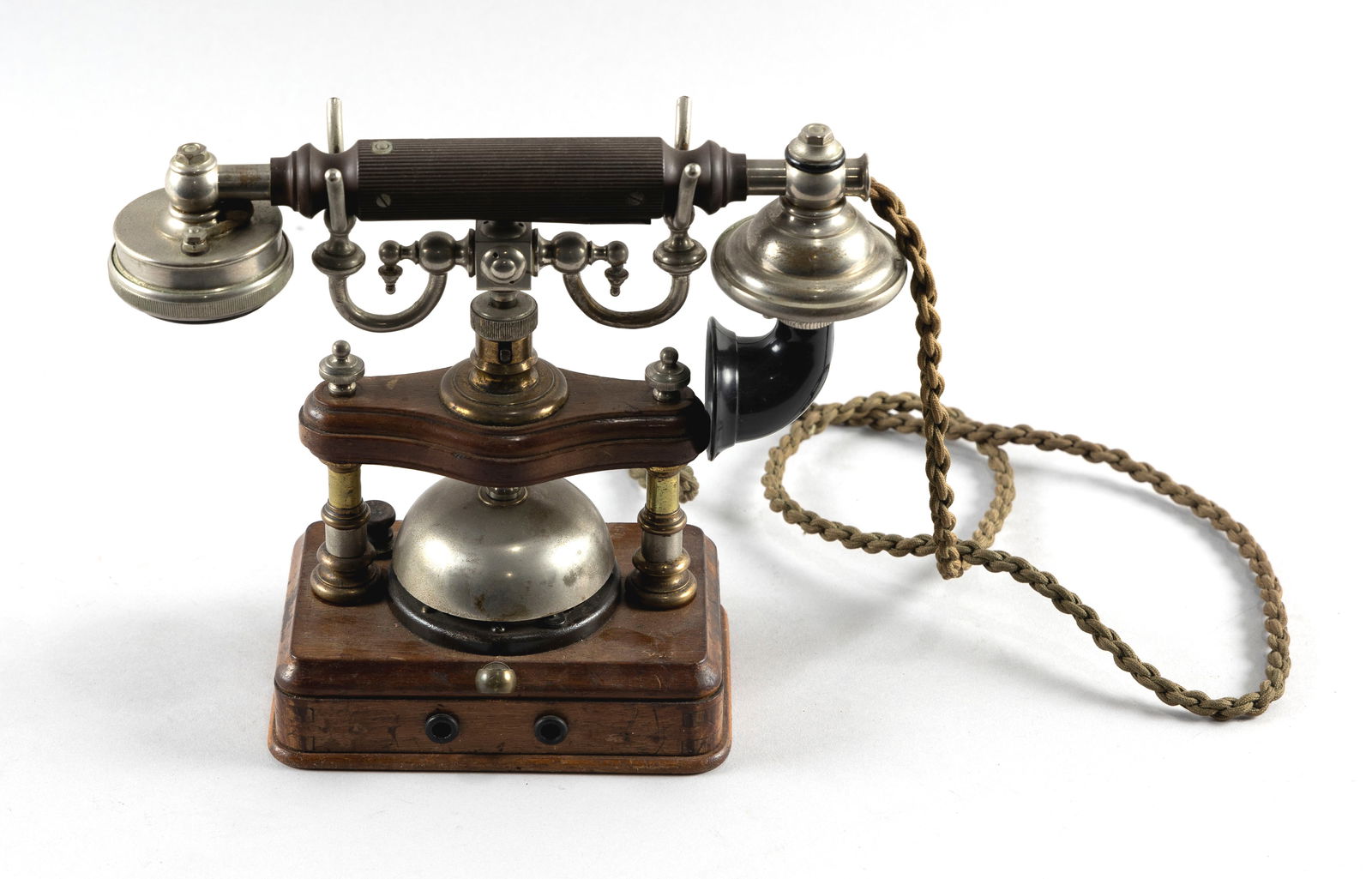 L.M. ERICSSON & CO. TWO-TIER TELEPHONE Sweden, Early 20th Century Height 9". Base width 6". Width at (1 of 3)
