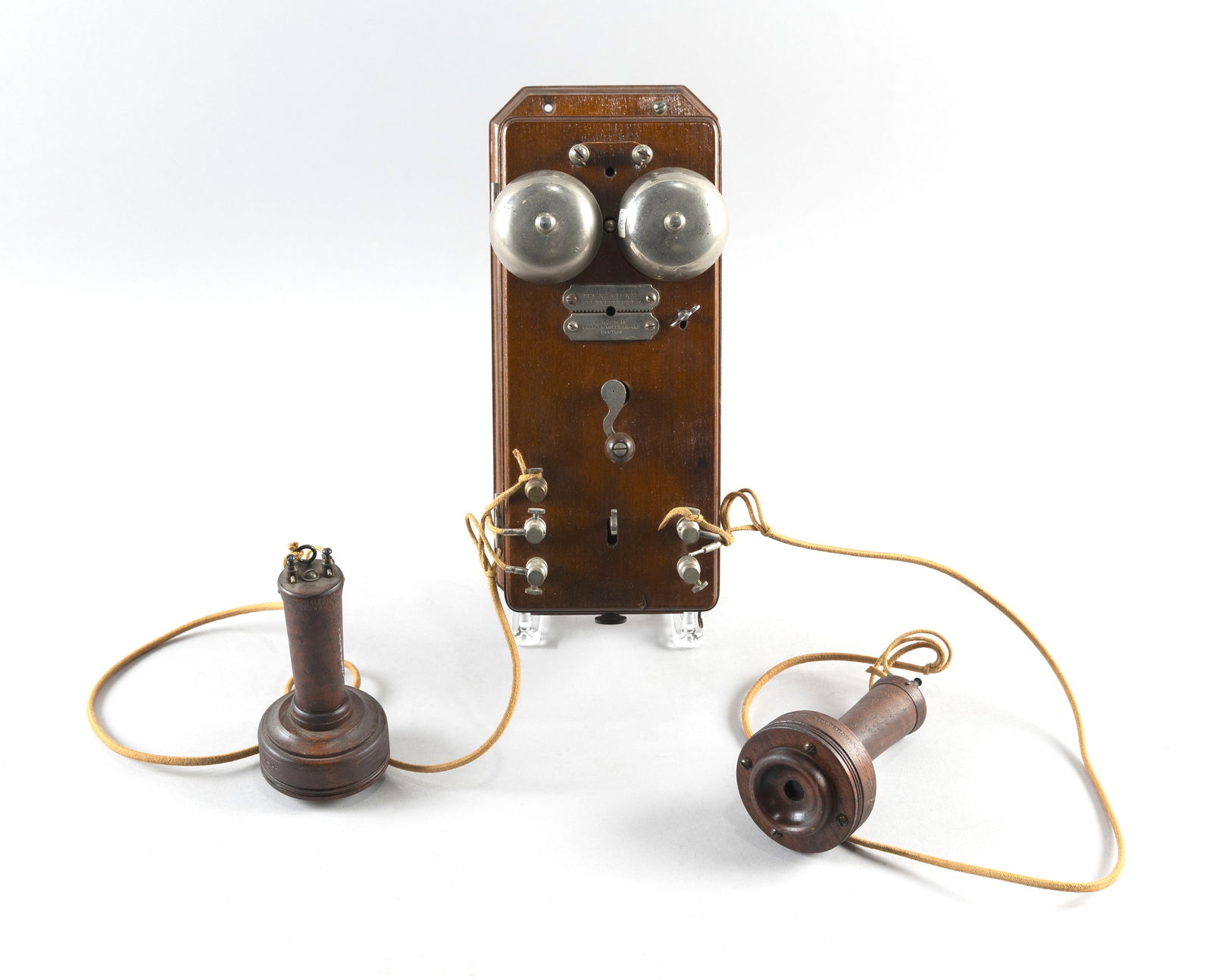 RARE CHARLES WILLIAMS, JR. "COFFIN" TELEPHONE Boston, Late 19th Century Height 13". Width 5.5". (1 of 4)