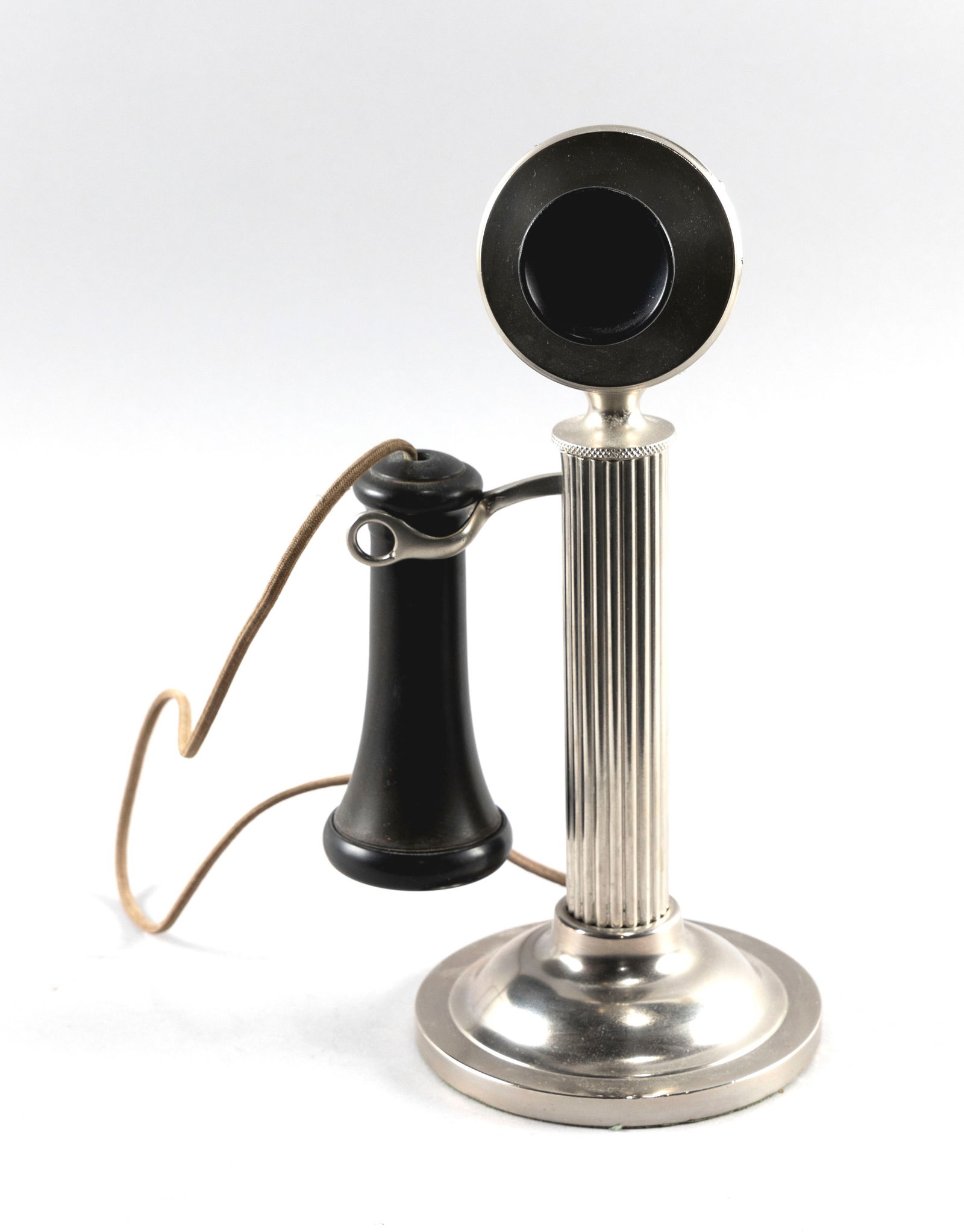 STERLING ELECTRIC CO. CANDLESTICK TELEPHONE Lafayette, Indiana, Early 20th Century Height 13". Base (1 of 3)