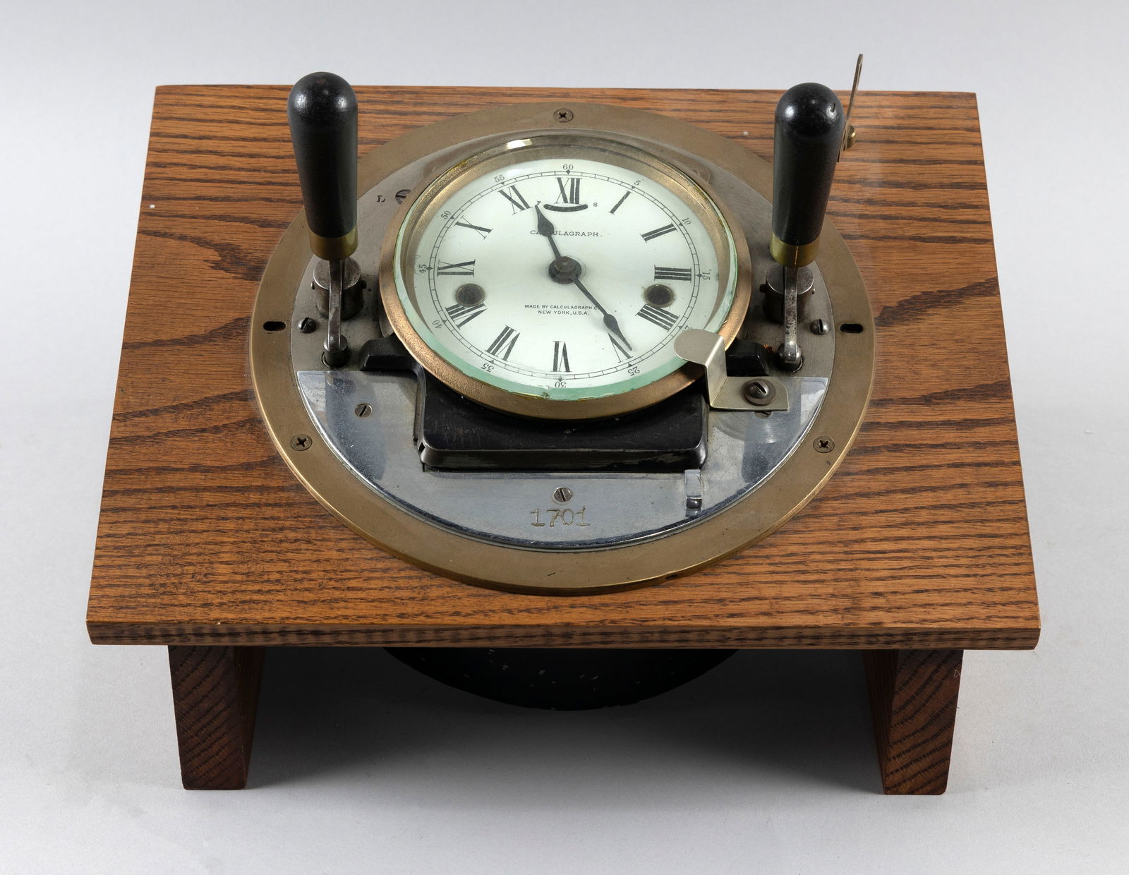 CALCULAGRAPH TIMER MADE BY THE CALCULAGRAPH CO. New York, Early 20th Century Height 11". Width 14". (1 of 3)