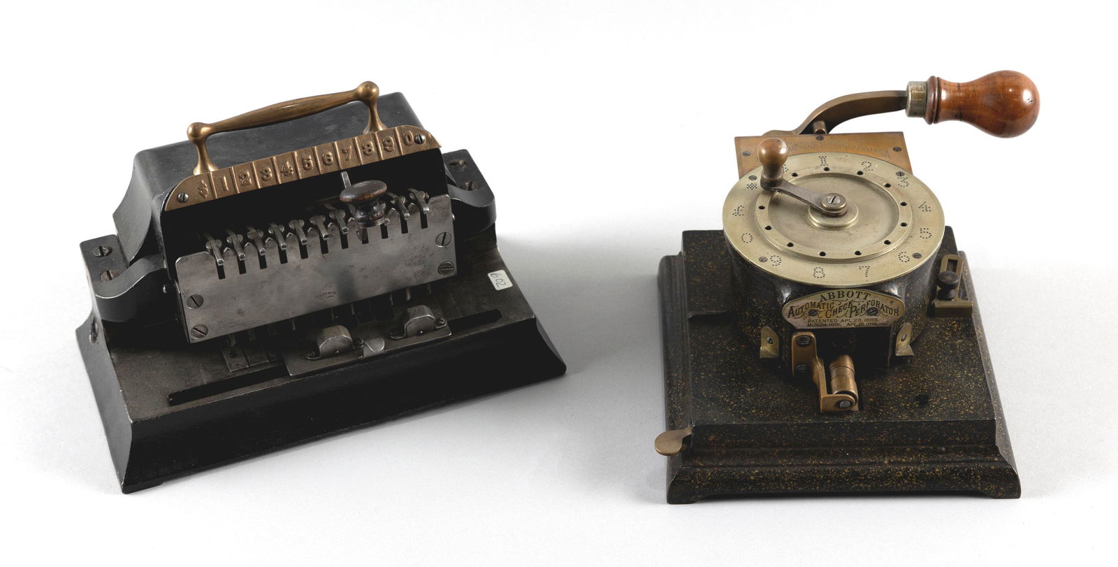 TWO EARLY CHECK WRITERS Late 19th Century (1 of 5)