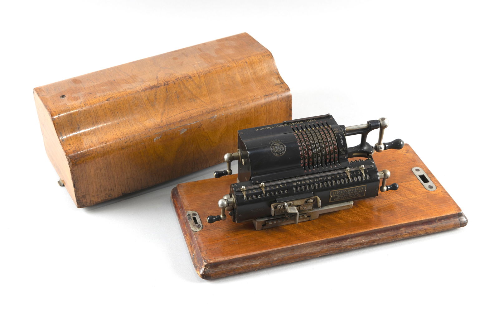 BRUNSVIGA SALES CO. "BRUNSVIGA-MIDGET, SYSTEM TRINKS" CALCULATING MACHINE Germany, Early 20th (1 of 6)