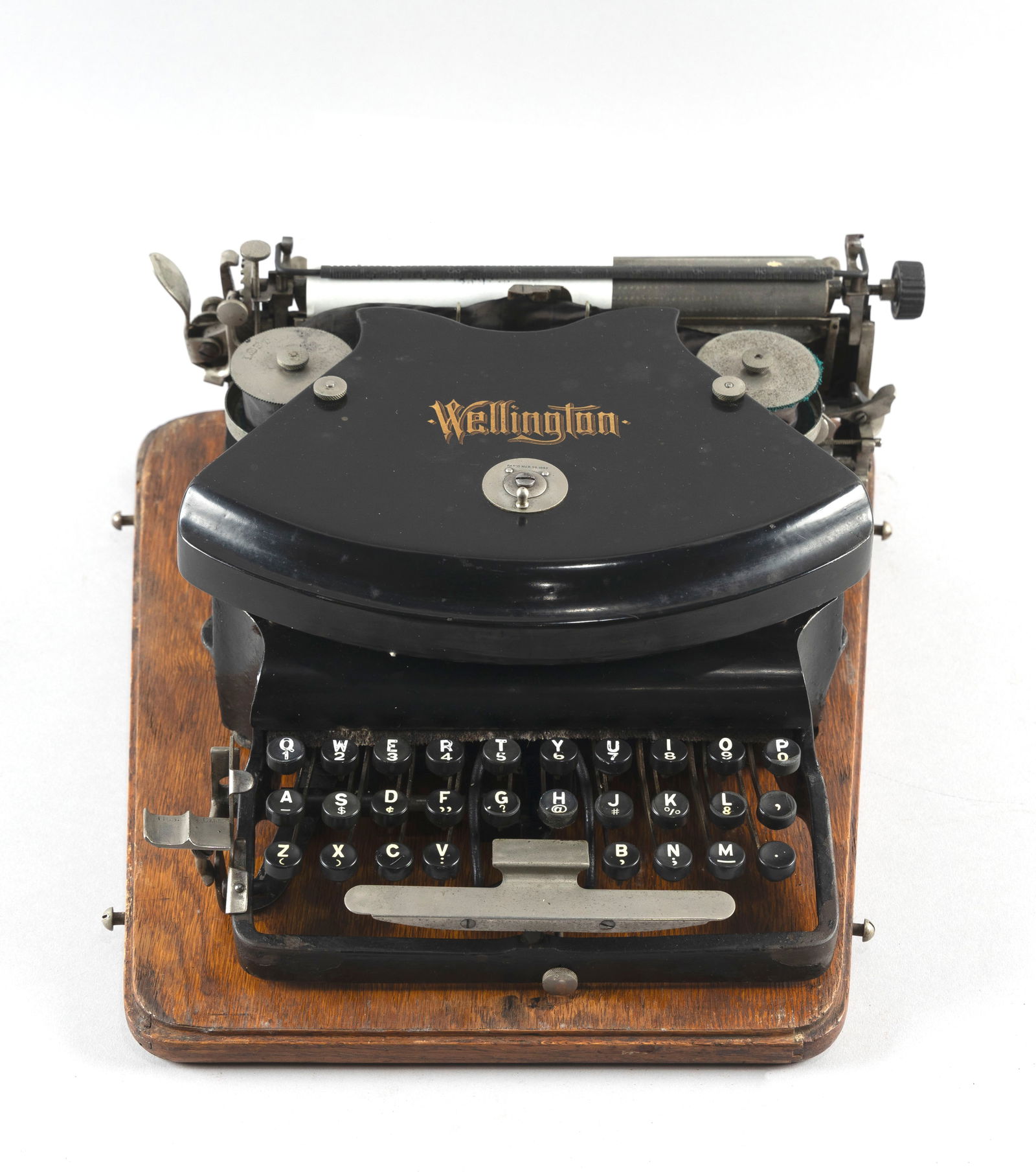 WELLINGTON TYPEWRITER Late 19th Century Case height 7". Width 13". Depth 15". (1 of 6)
