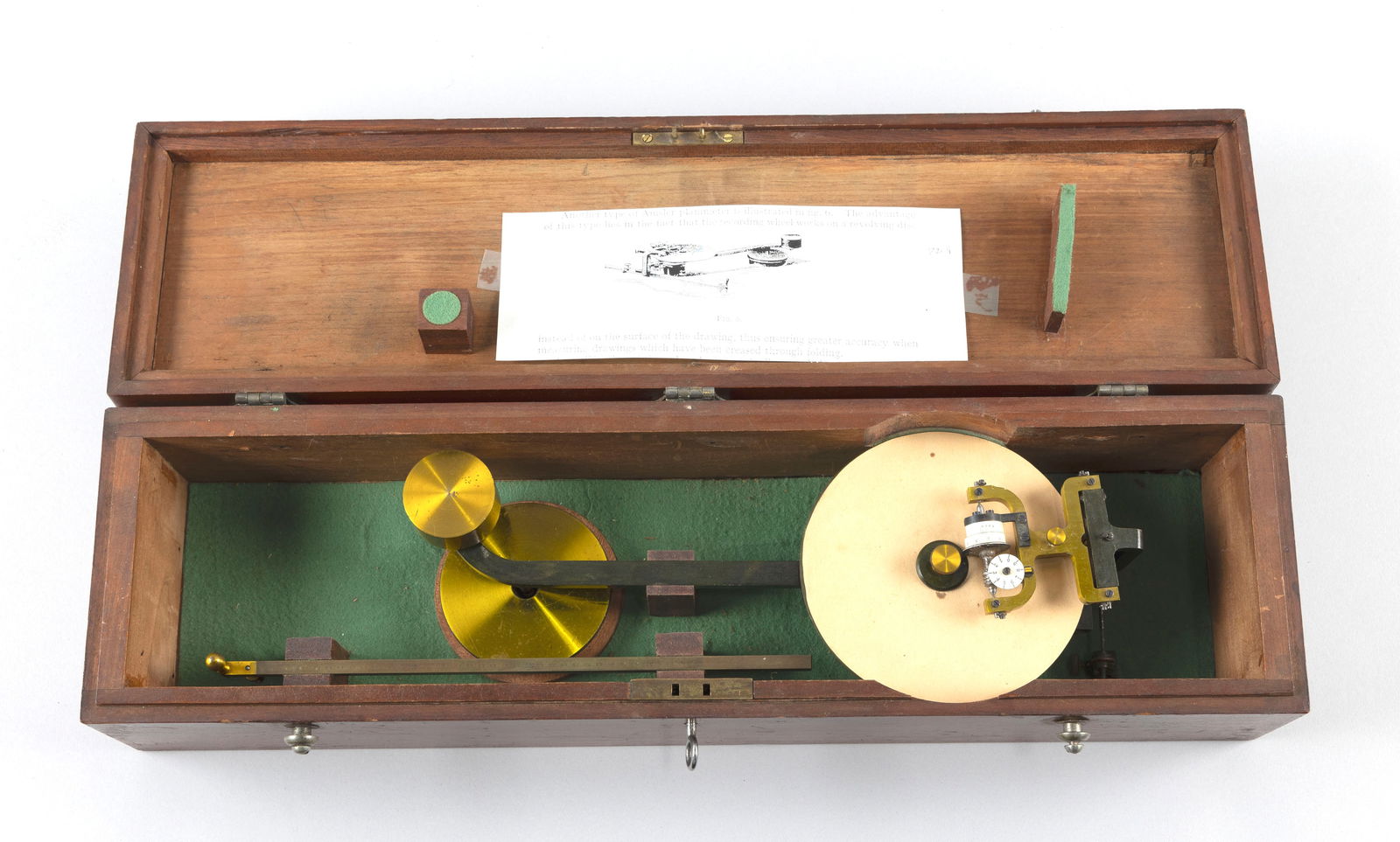 CASED AMSLER PLANIMETER 19th Century Case height 4.5". Width 19.5". Depth 5.5". (1 of 3)