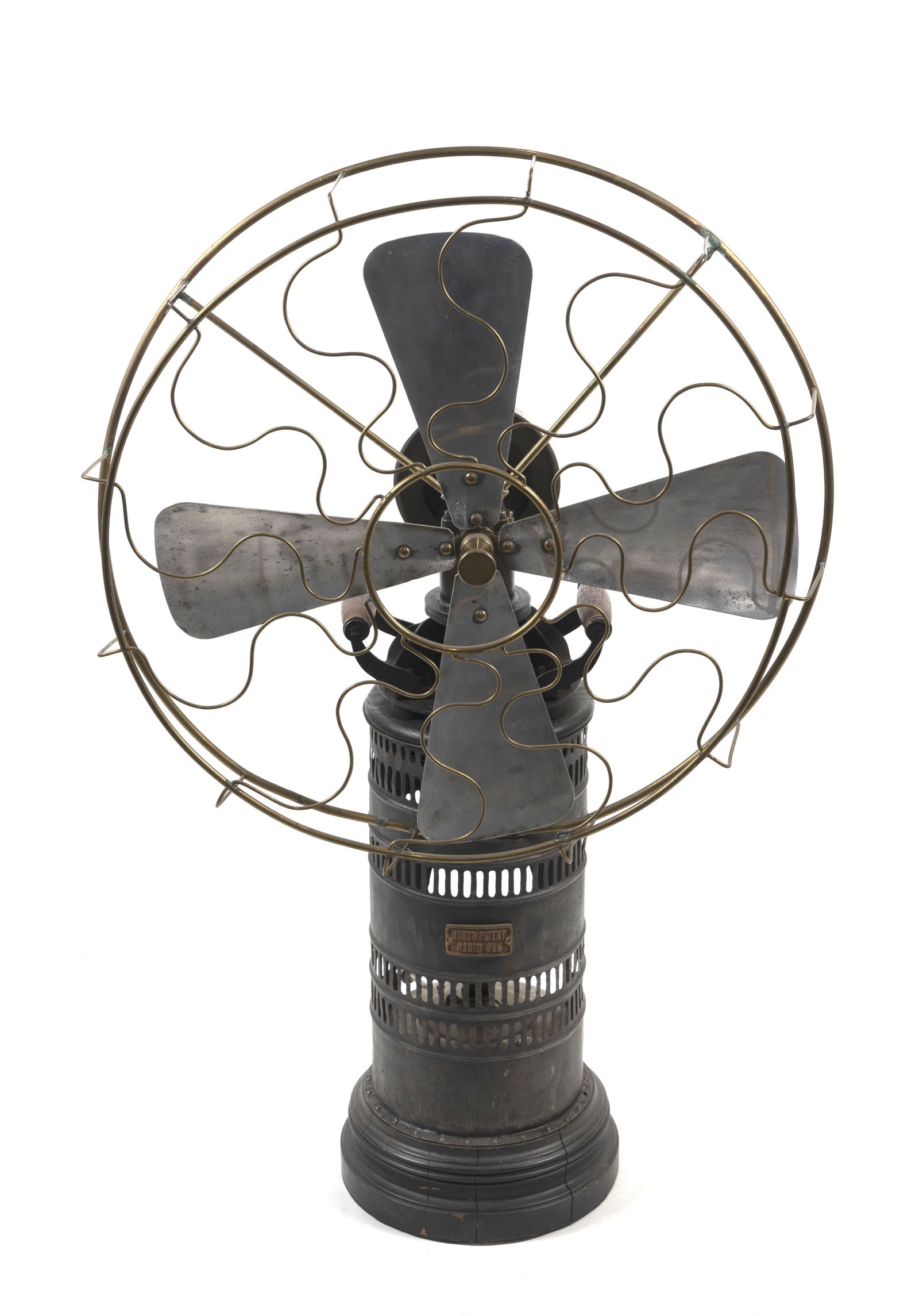 JOST'S PATENT RADIO FAN WITH STIRLING ENGINE Germany, Early 20th Century Height 38". Cage diameter (1 of 3)