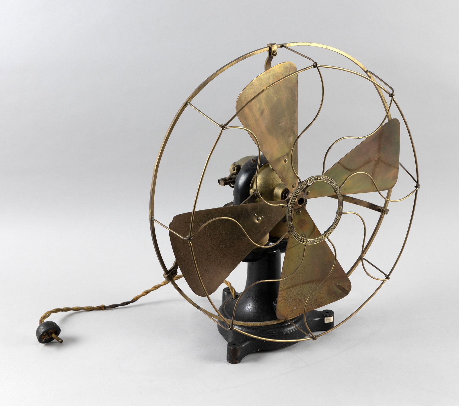 WESTERN ELECTRIC COMPANY FAN Chicago and New York, 20th Century Height 19". Cage diameter 17". (1 of 2)