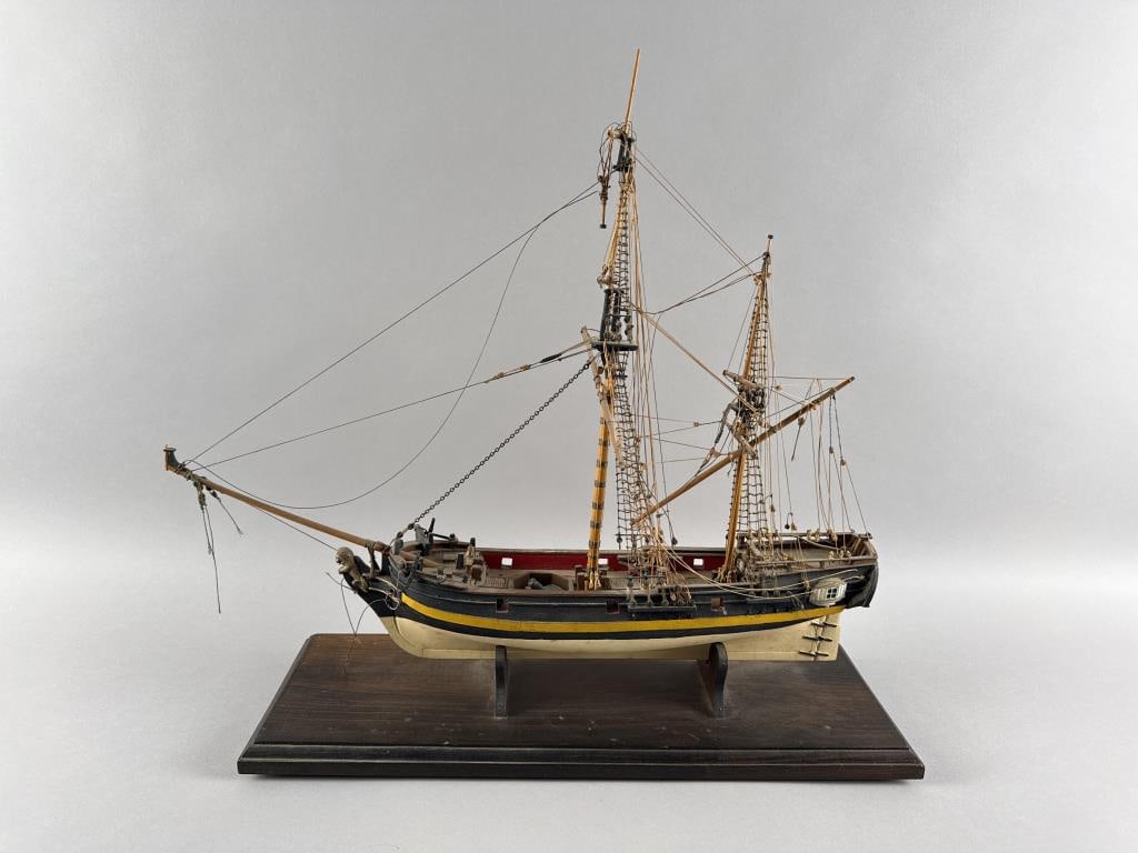 MODEL OF A BRIG 20th Century Height 20". Length 21.5". (1 of 2)