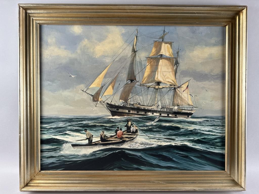 THOMAS MACLAY HOYNE (Illinois/Massachusetts, 1924-1989), The whaleship Eliza Adams., Gicl?e on (1 of 2)