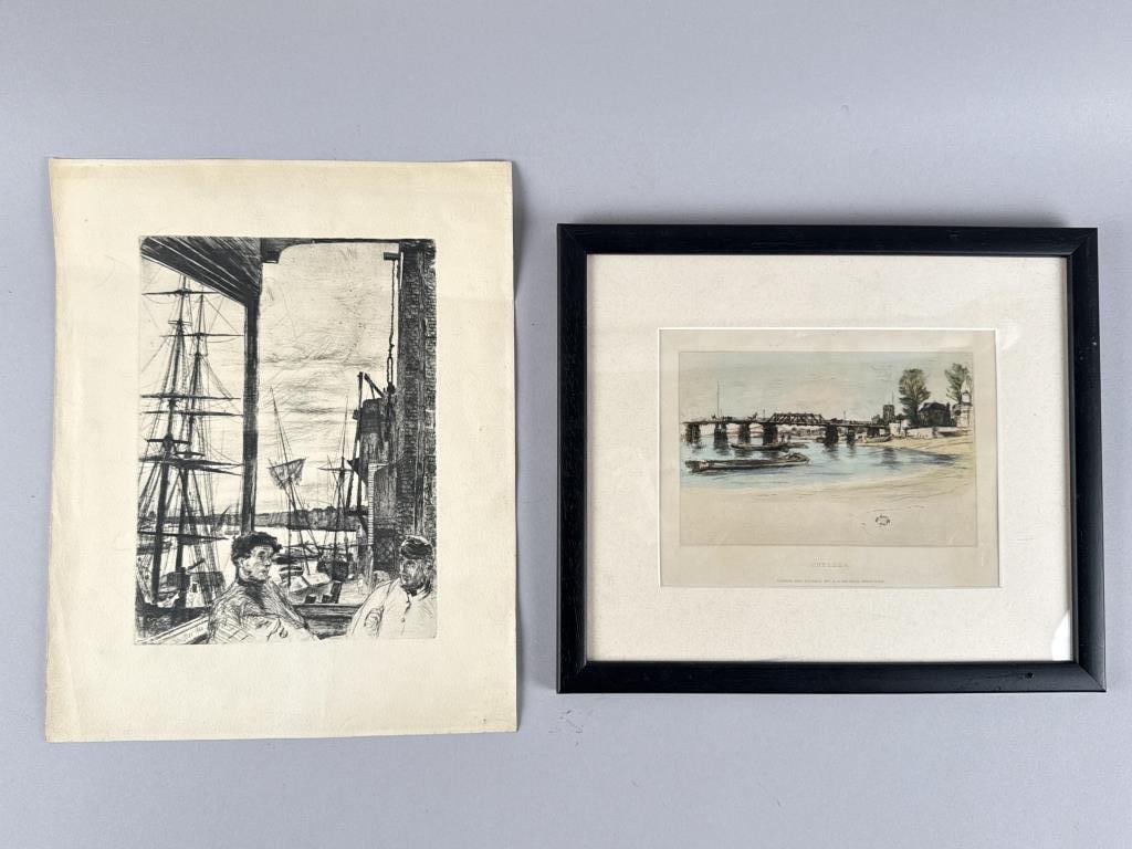 JAMES ABBOTT MCNEILL WHISTLER (Massachusetts/England/France, 1834-1903), Two prints (1 of 7)