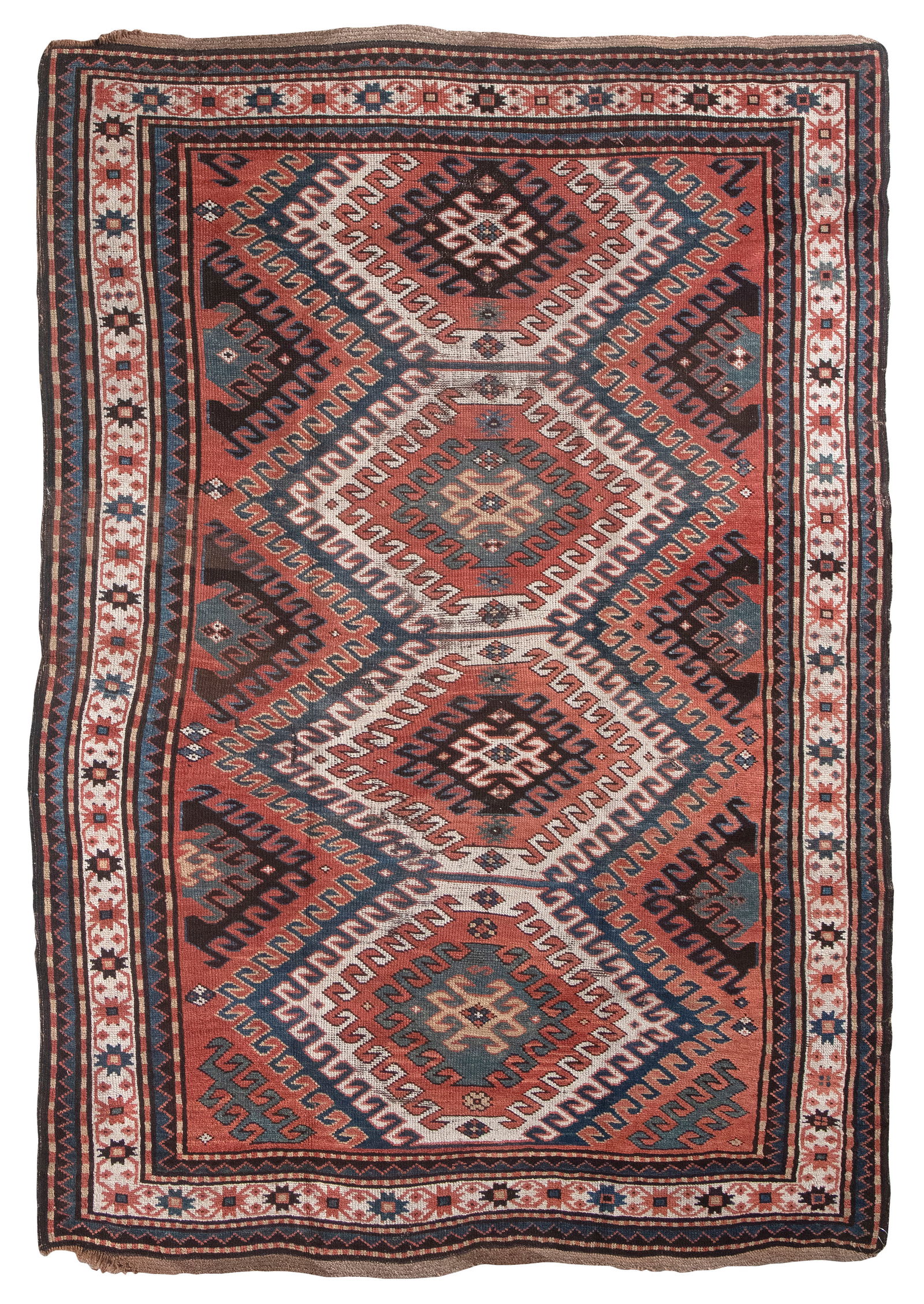 KAZAK RUG: 4'9" X 6'8" 19th Century (1 of 1)