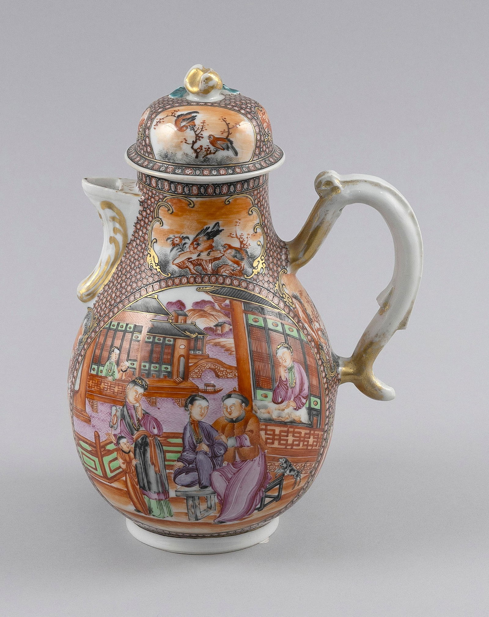 CHINESE EXPORT PORCELAIN COFFEEPOT 18th Century Height 9.25". (1 of 4)