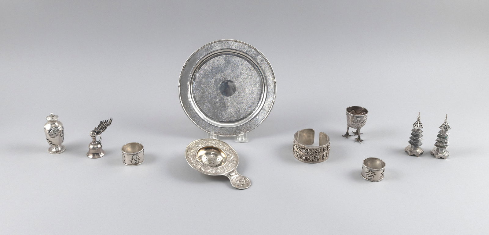 TEN PIECES OF CHINESE EXPORT SILVER 19th/Early 20th Century (1 of 2)