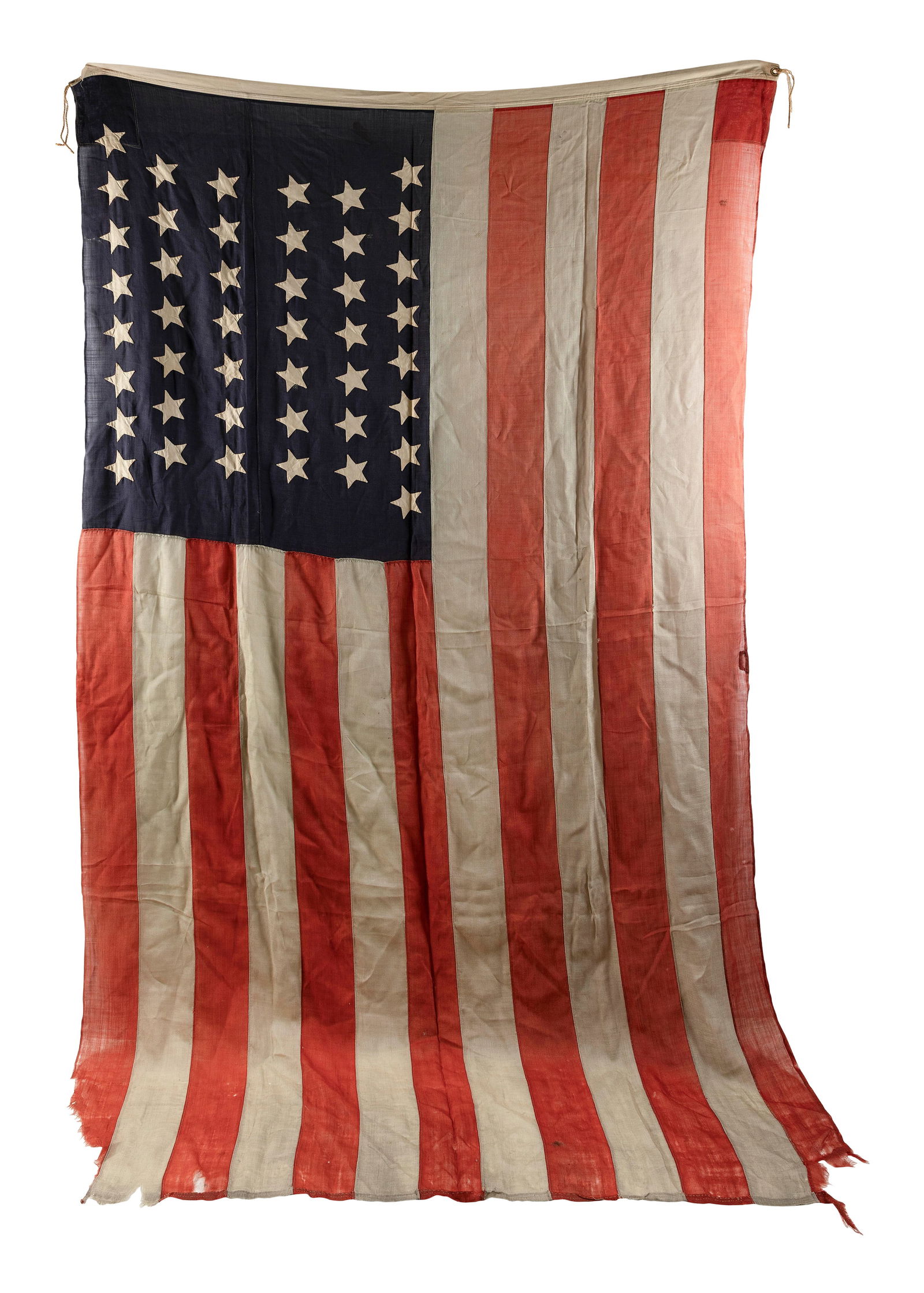 FORTY-TWO STAR AMERICAN FLAG Circa 1889-1890 Approx. 9'0" x 66'0". (1 of 1)