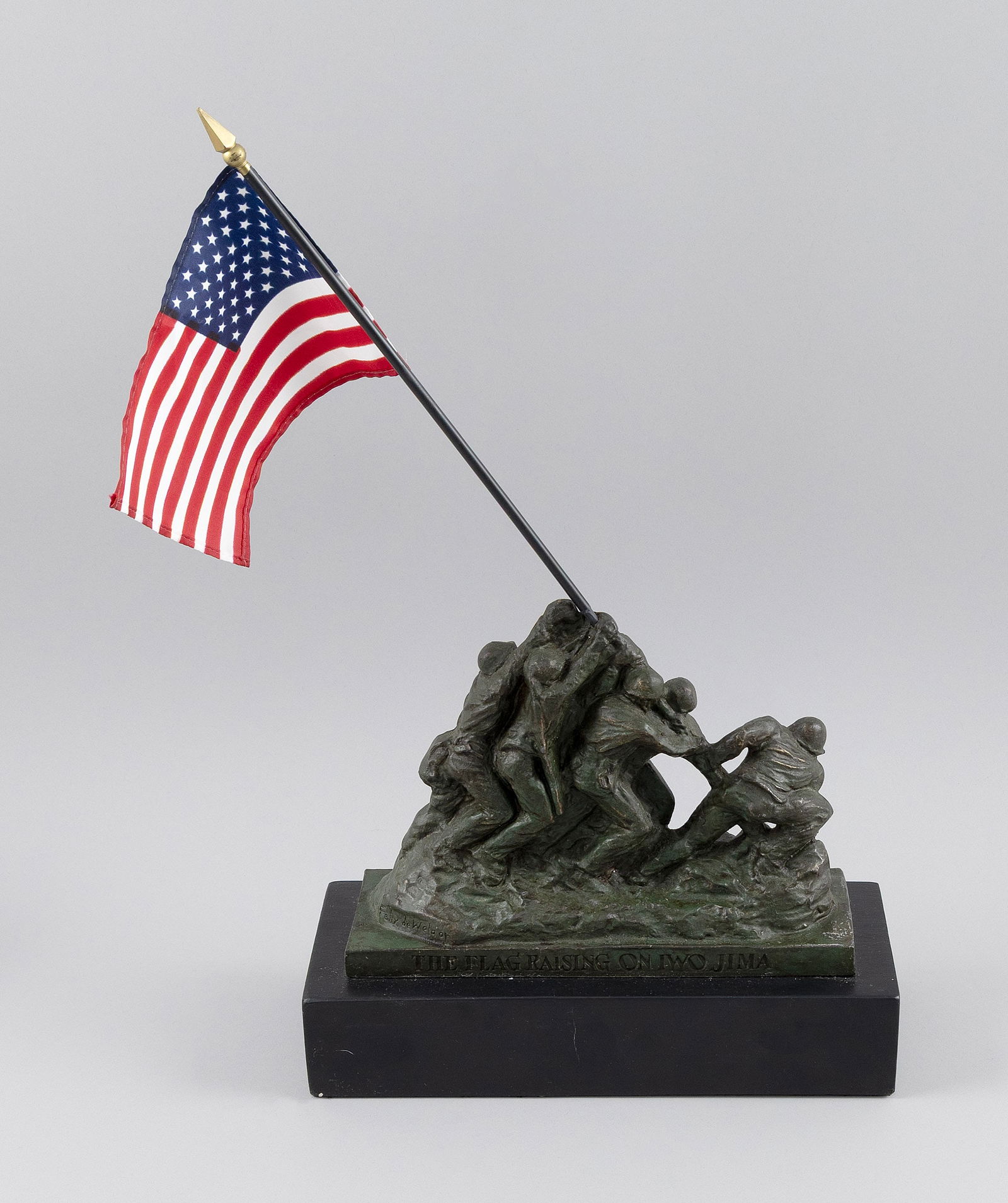 FELIX DE WELDON (Maryland/England/Austria, 1907-2003), "The Flag Raising on Iwo Jima", 1945., Cast: FELIX DE WELDONMaryland/England/Austria, 1907-2003"The Flag Raising on Iwo Jima", 1945. Modeled on the iconic "Raising of the Flag" photograph by Associated Press photographer Joe Rosenthal. One of 36
