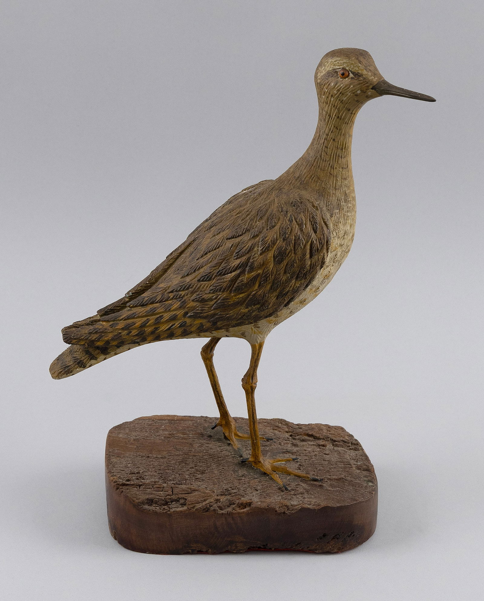 GEOFFREY AND JOANIE SKEETE UPLAND SANDPIPER CARVING Bahamas, 20th Century Height 12.5". (1 of 1)