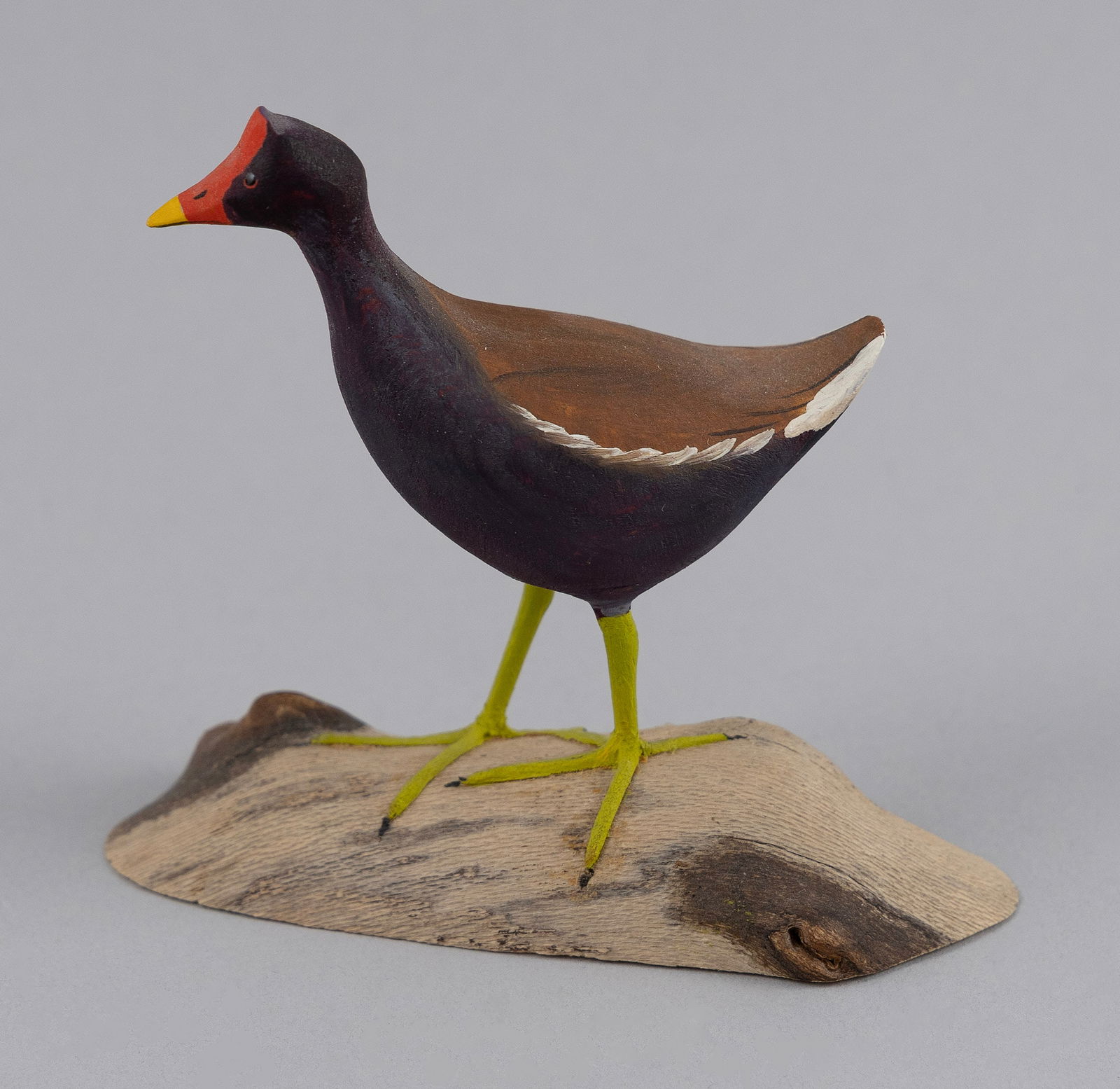 HAROLD GIBBS MINIATURE GALLINULE Barrington, Rhode Island, 1886-1970 Height 3.25". (1 of 1)