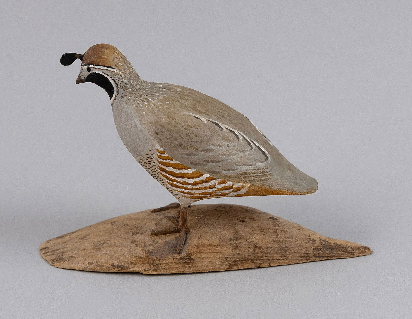 HAROLD GIBBS MINIATURE MOUNTAIN QUAIL Barrington, Rhode Island, 1886-1970 Height 2.75". (1 of 1)