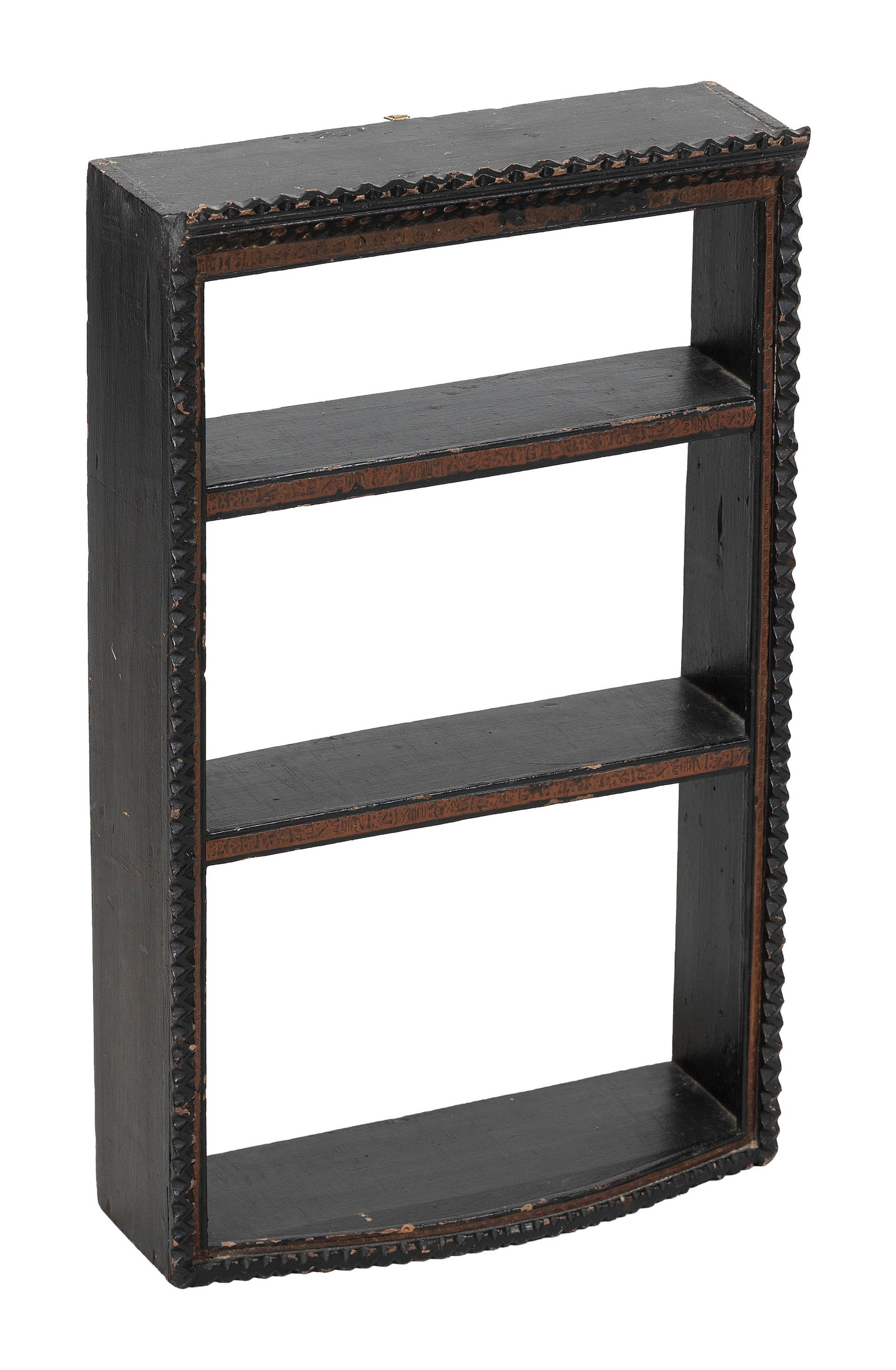 TRAMP ART DISPLAY SHELF 19th Century Height 25". Width 14.75". Depth 5.75". (1 of 1)