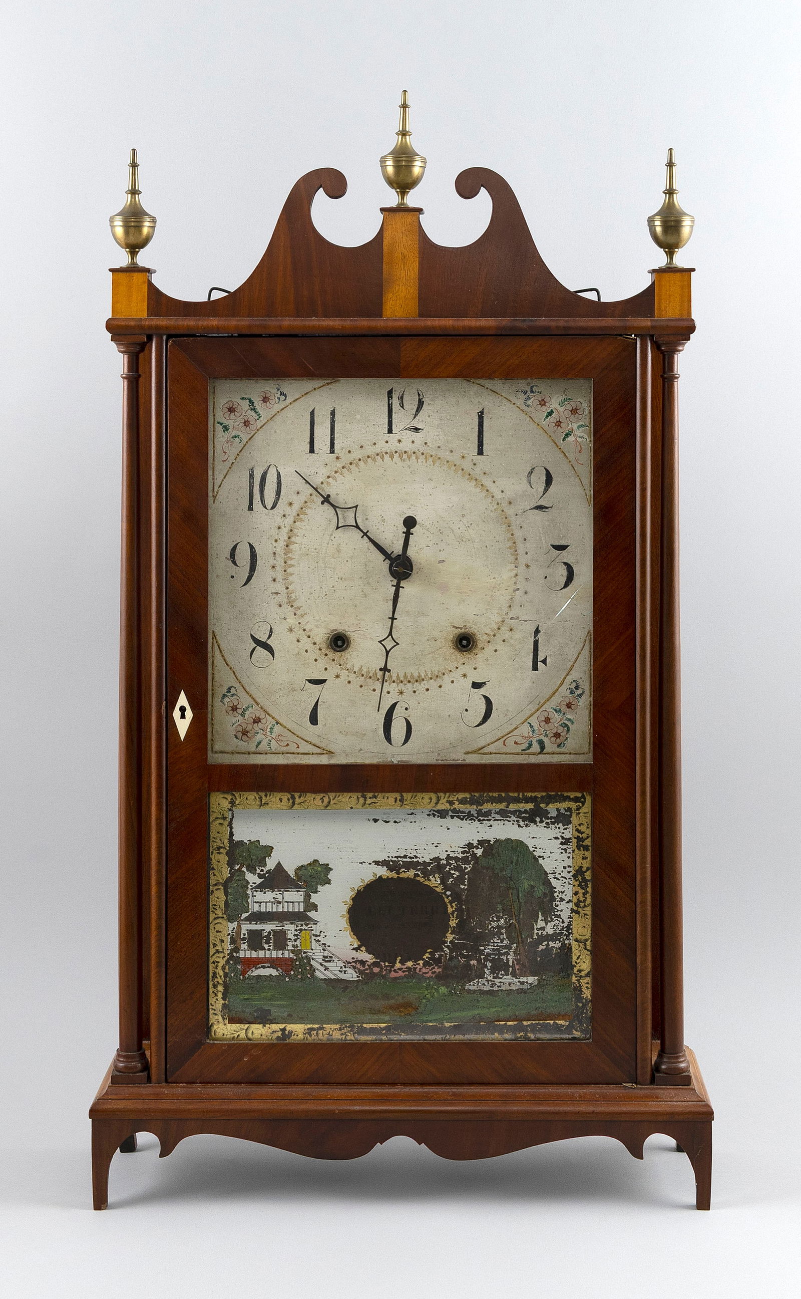 E. TERRY & SONS PILLAR & SCROLL MANTEL CLOCK Plymouth, Connecticut, First Half of the 19th Century (1 of 4)
