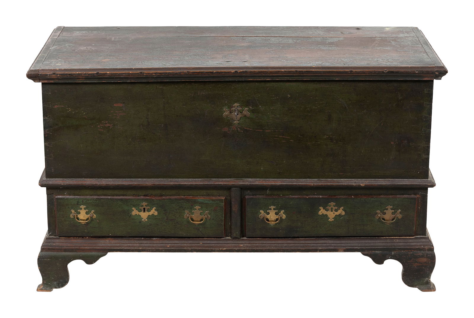 PENNSYLVANIA DOWER CHEST Last Half of the 18th Century Height 29". Width 50". Depth 23.5". (1 of 1)