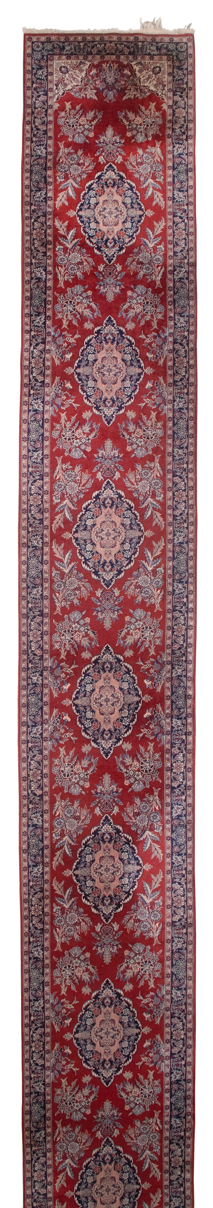 PERSIAN DESIGN RUNNER: 2'7" X 20'2" Early 20th Century (1 of 1)