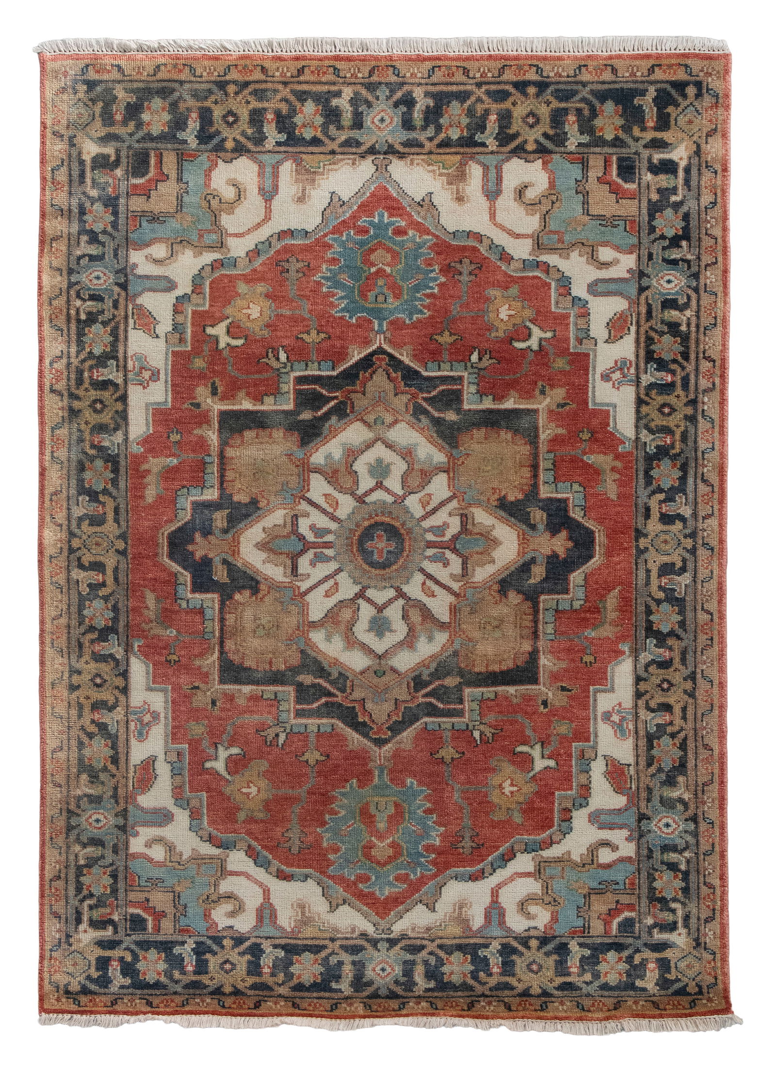 SERAPI DESIGN RUG: 4'2" X 5'10" 21st Century (1 of 1)