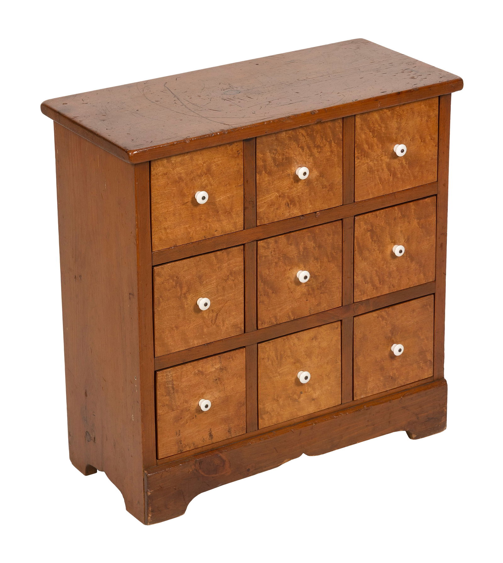 APOTHECARY CHEST 19th Century Height 21". Width 21". Depth 9.5". (1 of 1)