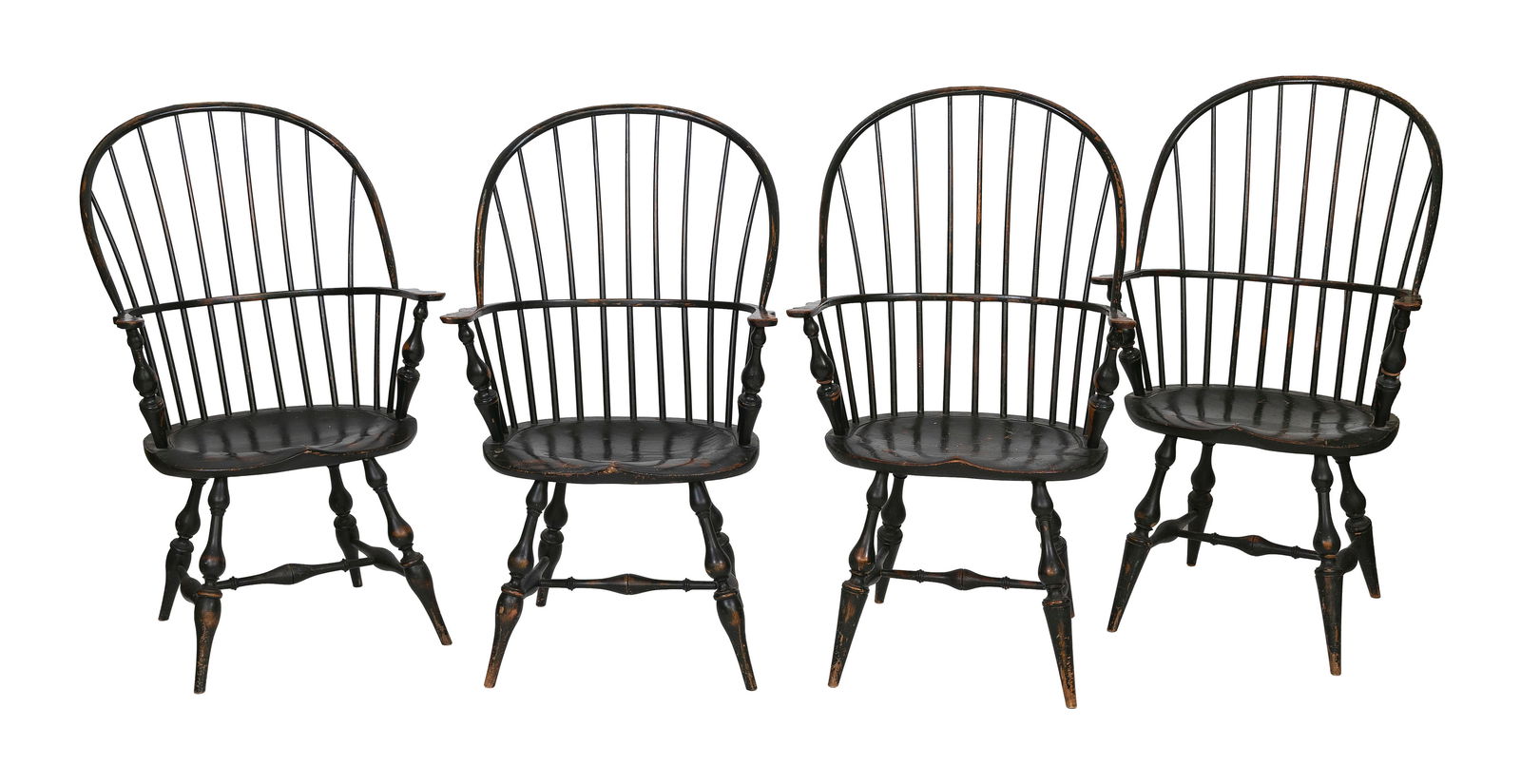 SET OF FOUR D.R. DIMES WINDSOR CHAIRS New Hampshire, 20th/21st Century Back heights 42". Seat (1 of 1)