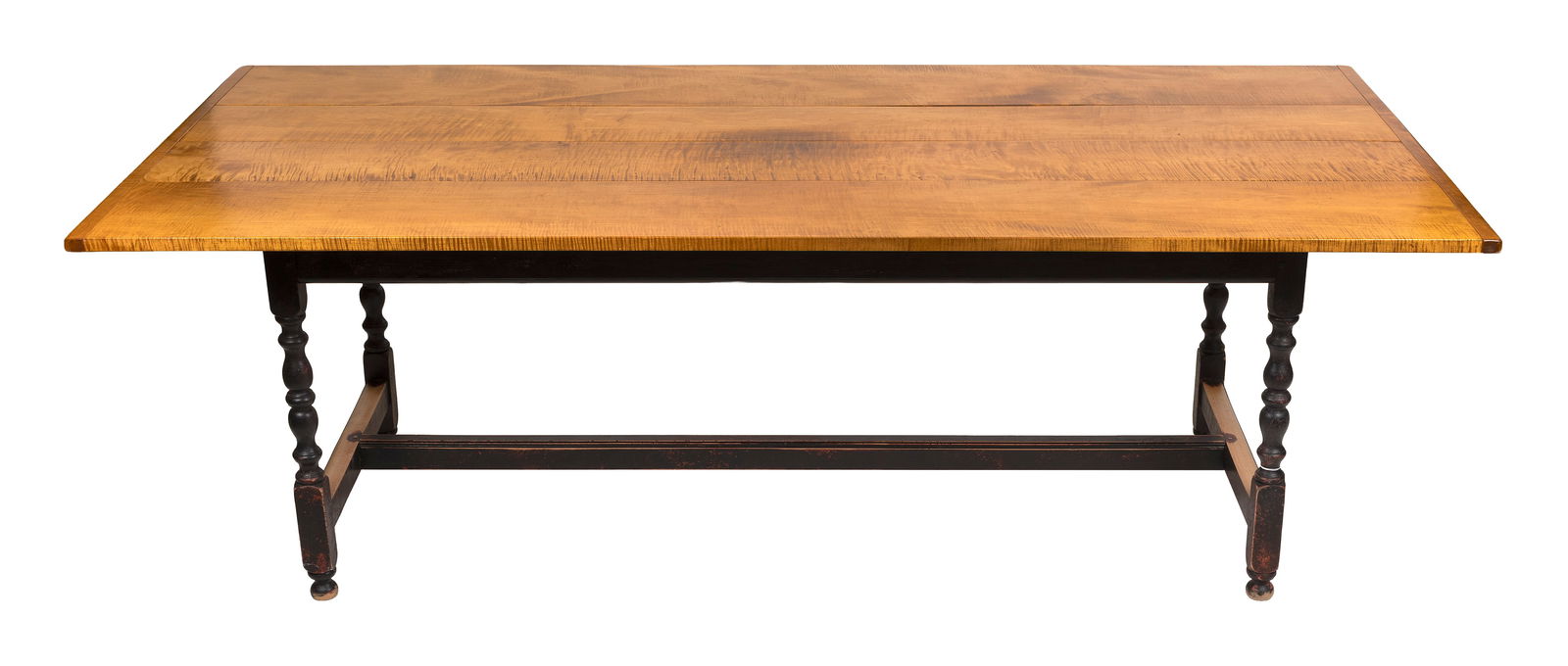 CUSTOM TRESTLE TABLE 20th Century Height 29.5". Length 84". Width 38.5". (1 of 1)