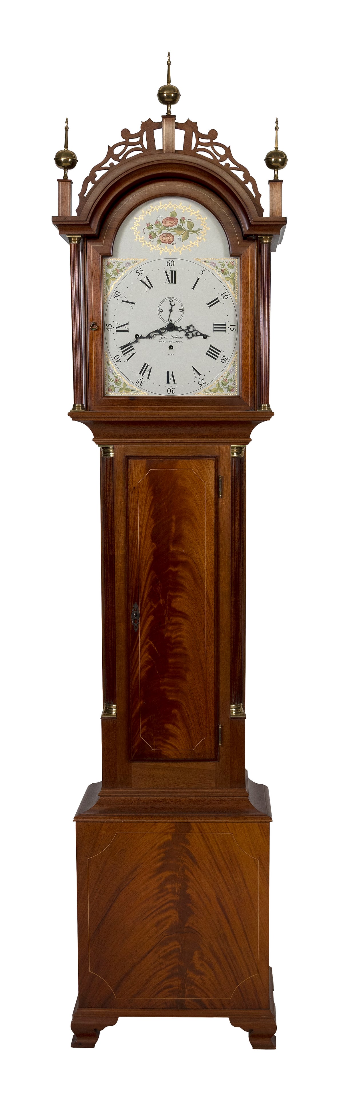 CHIPPENDALE-STYLE TALL CLOCK BY JOHN SULLIVAN Braintree, Massachusetts, Dated 1989 Height 80". Width (1 of 1)