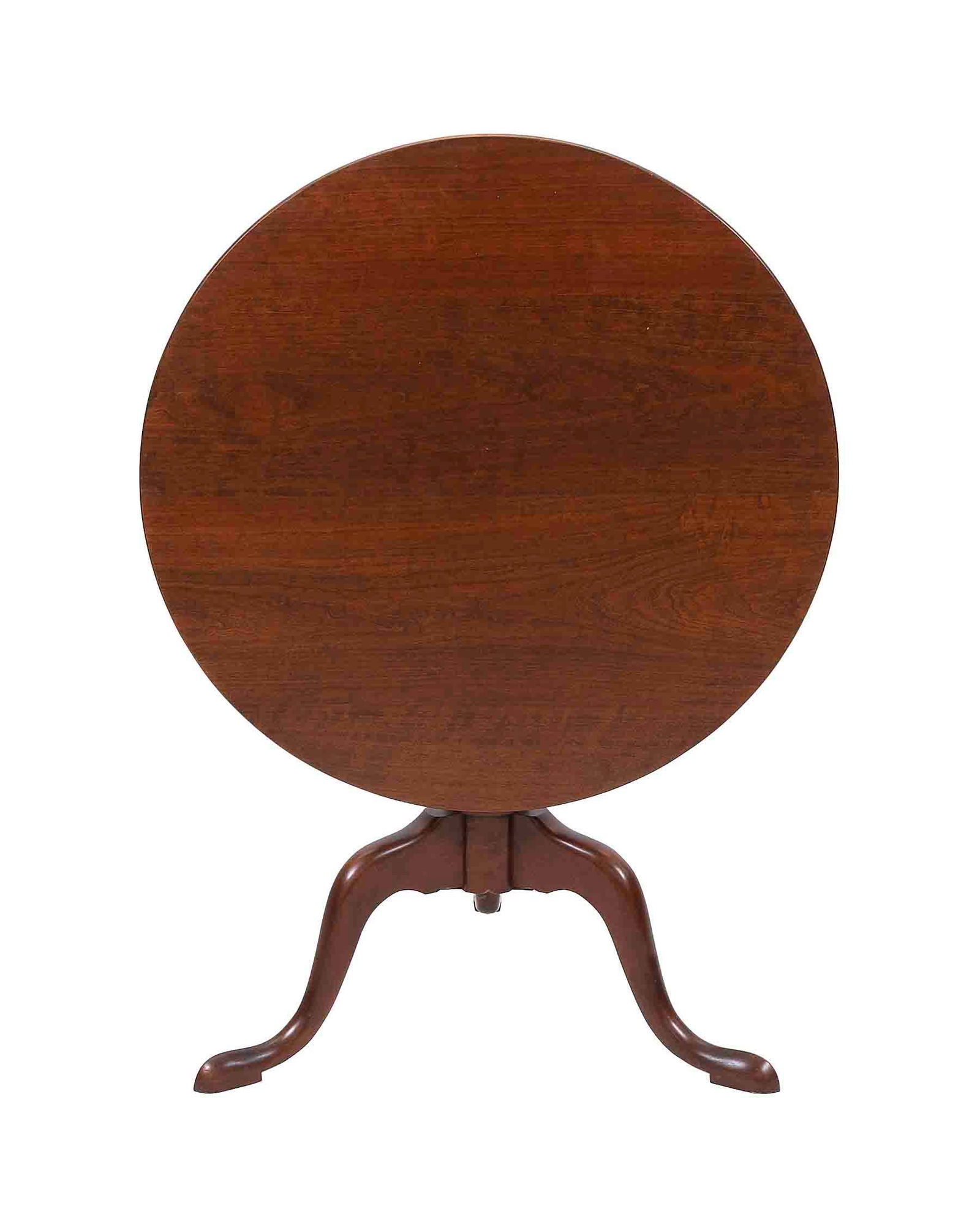 ELDRED WHEELER CHERRY TILT-TOP TABLE Massachusetts, 20th Century Height 29". Diameter 32". (1 of 1)