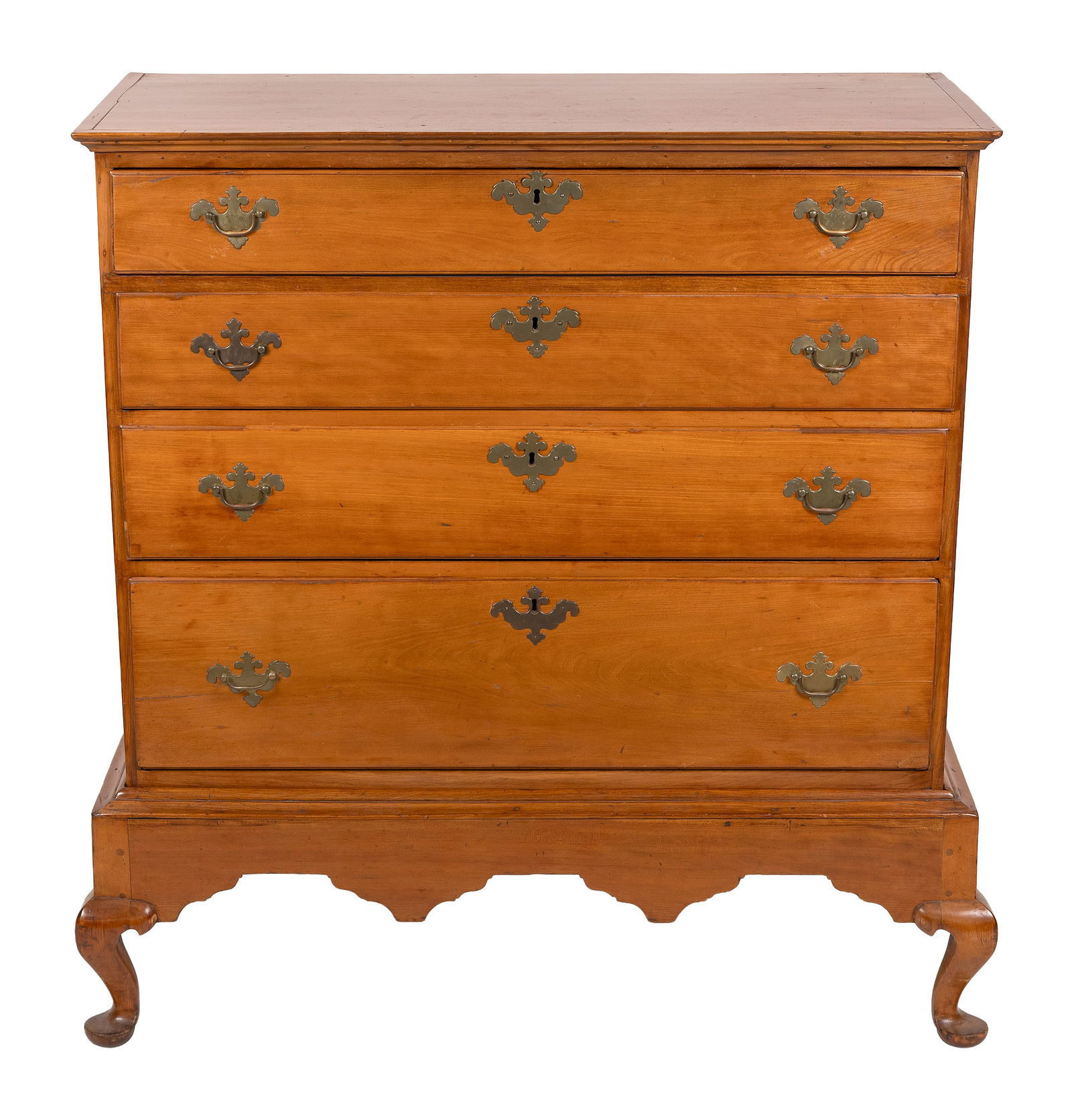 QUEEN ANNE MAPLE CHEST ON FRAME 19th Century Height 43.5". Width 44". Depth 21". (1 of 1)